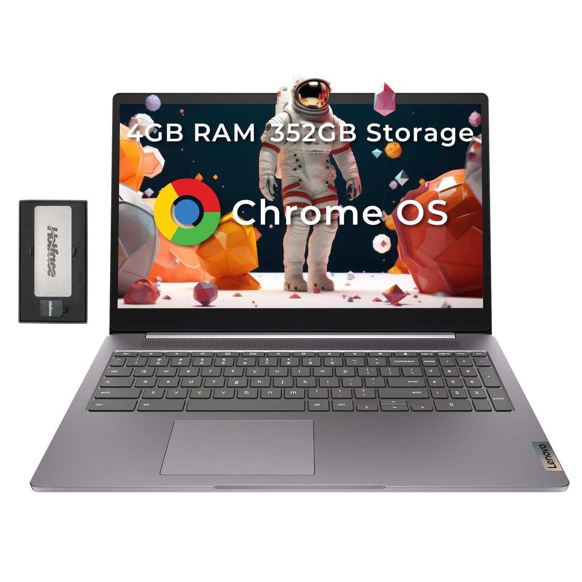 Lenovo Ideapad 3 15.6'' Fhd Anti Glare Chromebook, Intel Celeron N4500, 4Gb Lpddr4 Ram, 352Gb Storage (64Gb Ssd + 288Gb Docking