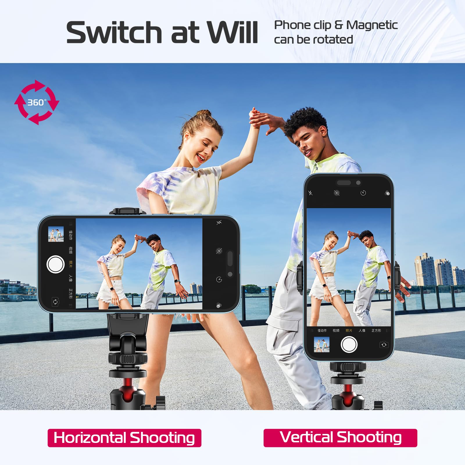 Ulanzi Magnetic Iphone Tripod Mount Ma47, Magnet Phone Holder Adapter Tripod Clamp Compatible With Magsafe For Iphone 12 13 14 1