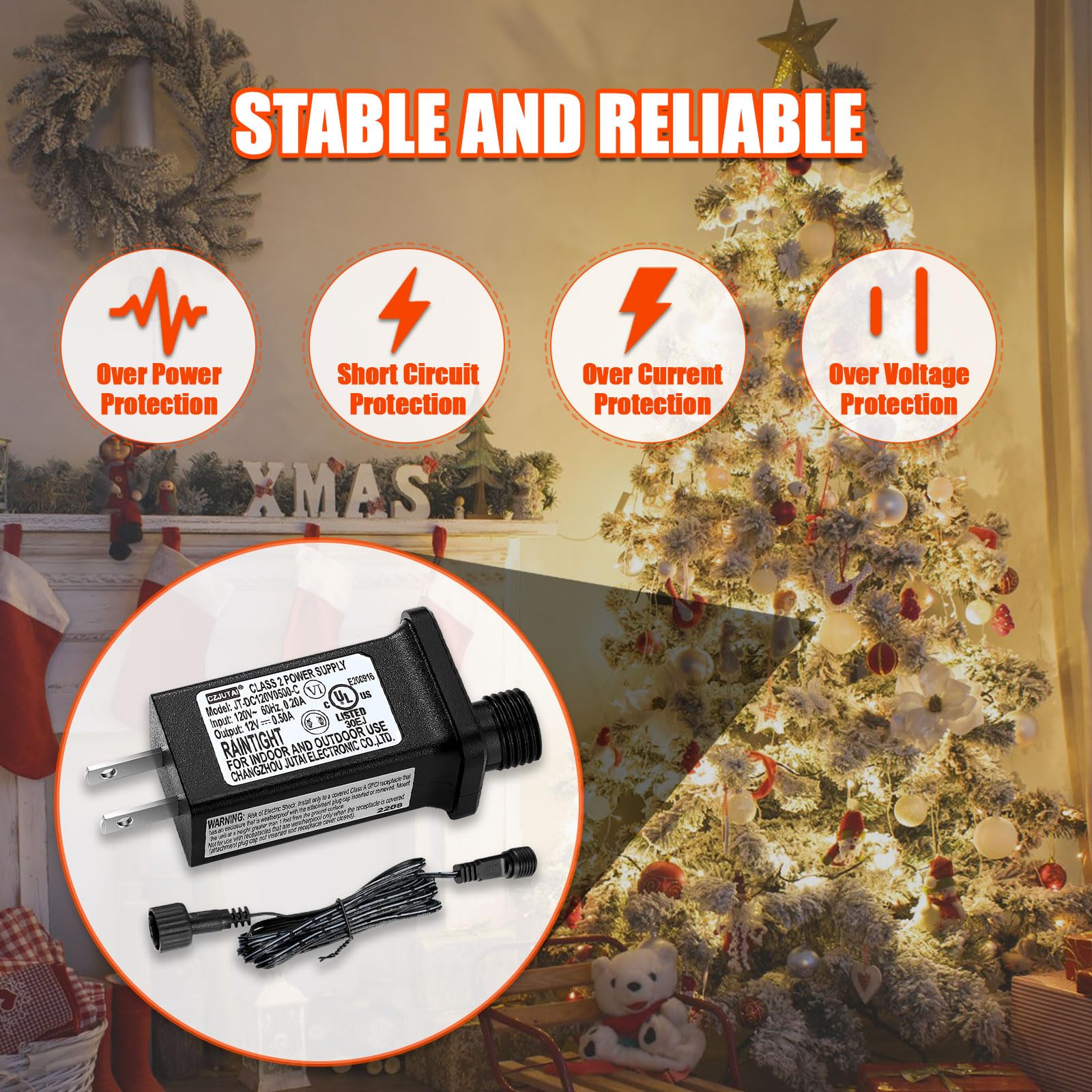 12V 0.5A Led Controller With Extension Cord, Replacement Model Jt Dc120V0500 C Class 2 Power Supply Ip44 Led Light Controller Lo