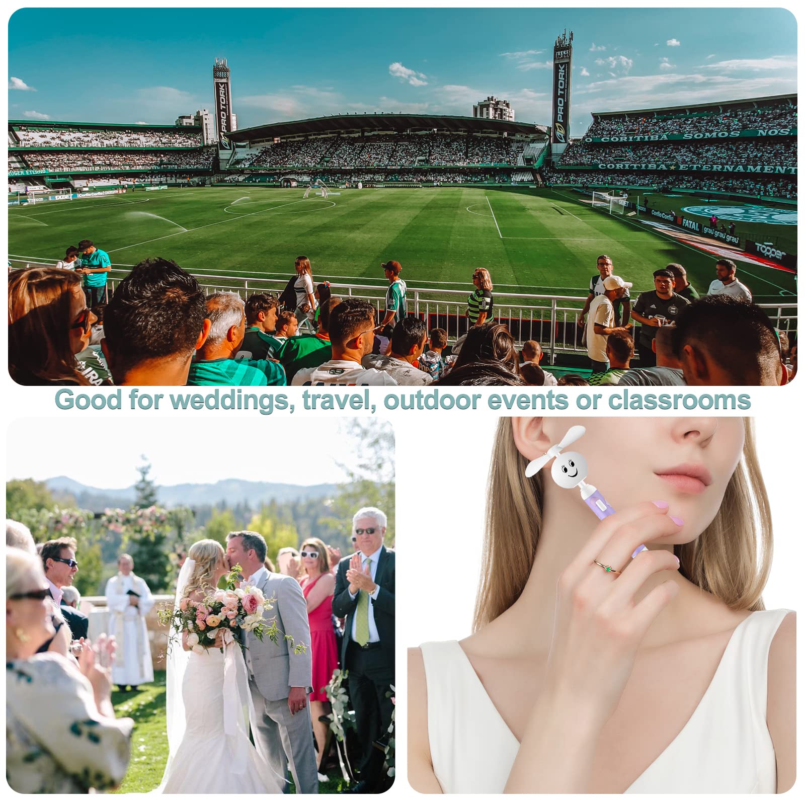 Honiha Handheld Mini Fan, Small Portable Pocket Fan, Creative Smiley Face Shaped Personal Fan Replaceable Battery Hand Held Fan