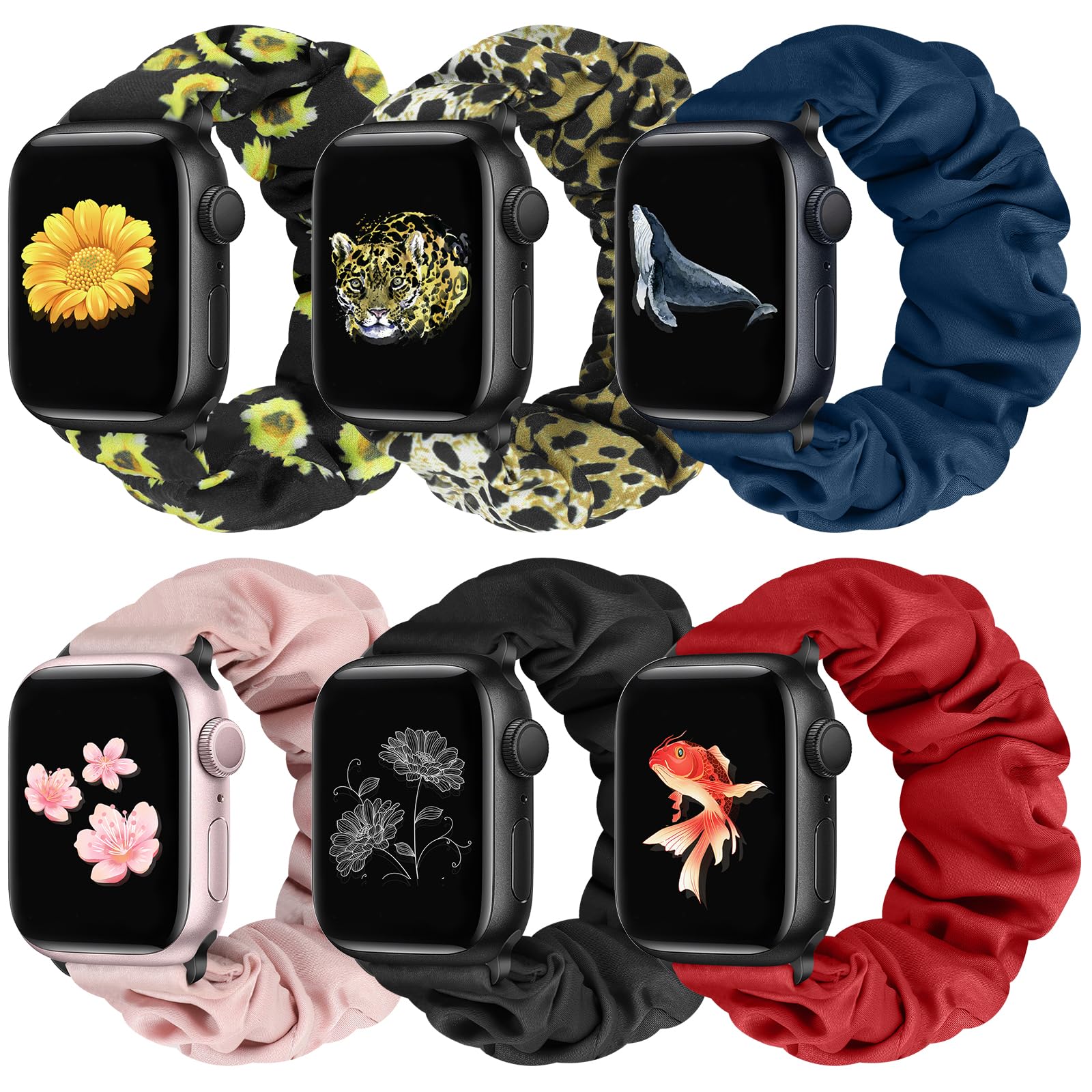 Beatlone Solo Loop Sport Bands Compatible For Scrunchie Apple Watch Band 38Mm 40Mm 41Mm 42Mm 44Mm 45Mm 49Mm Soft Stretchy Wristb
