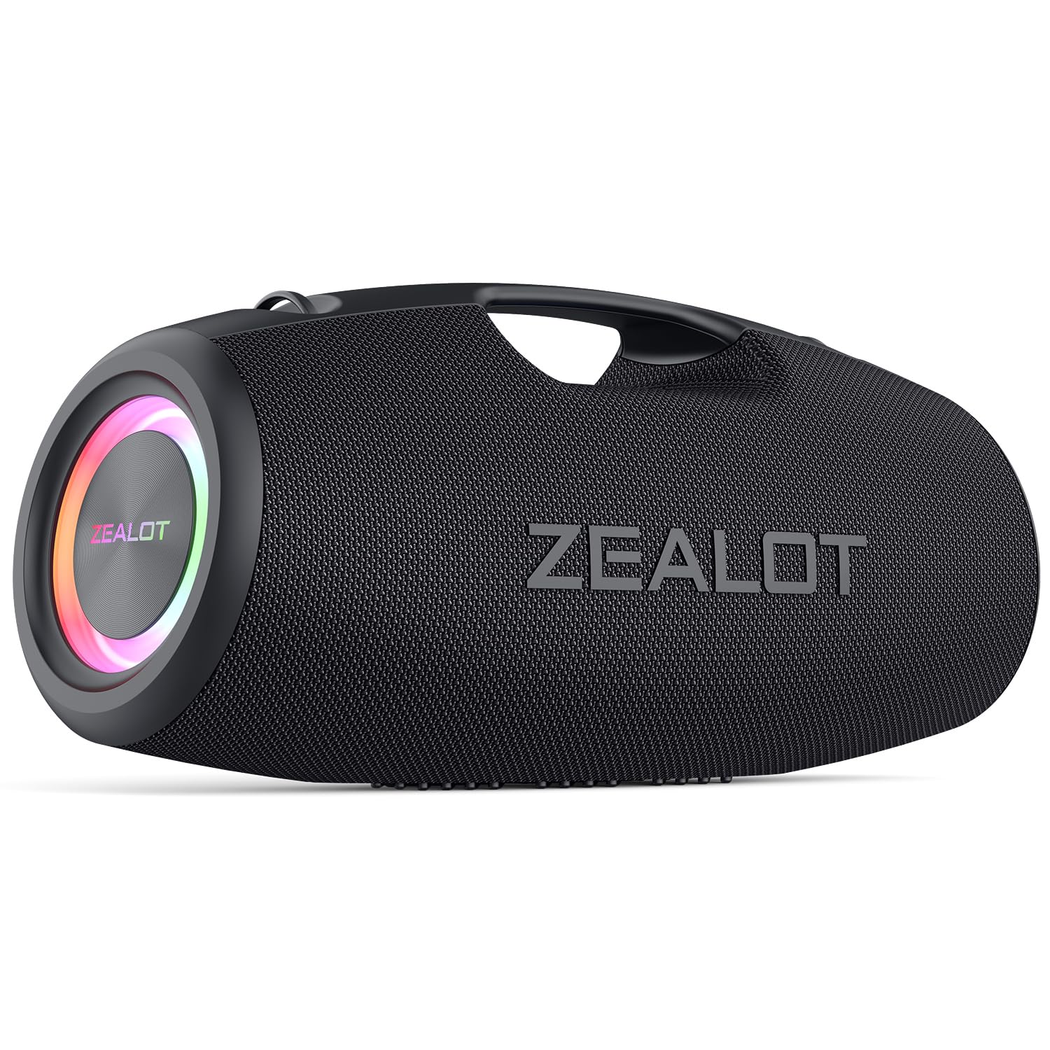 Zealot Bluetooth Speaker,120W Wireless Speaker With Booming Bass,Ip67 Waterproof Speaker With Led Light, Powerbank,Bluetooth 5.2, Loud Bluetooth Speaker For Camping,Beach,Gifts(Black)