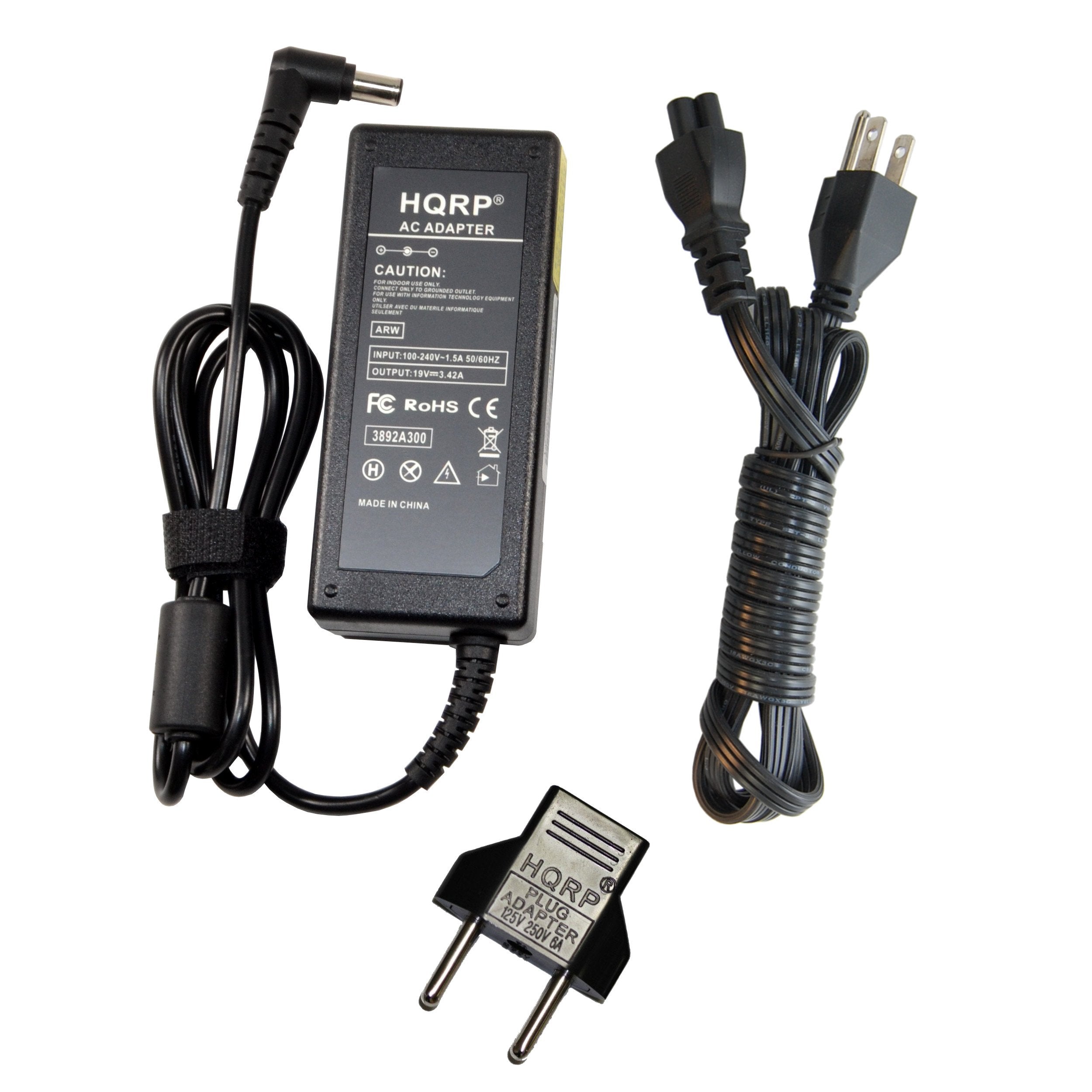 Hqrp 19V Ac Adapter Compatible With Lg Lcap21 Lcap26 A Lcap21B Eay62648702 Monitor Led Lcd Hdtv Tv Power Supply Cord Adaptor + Euro Plug Adapter