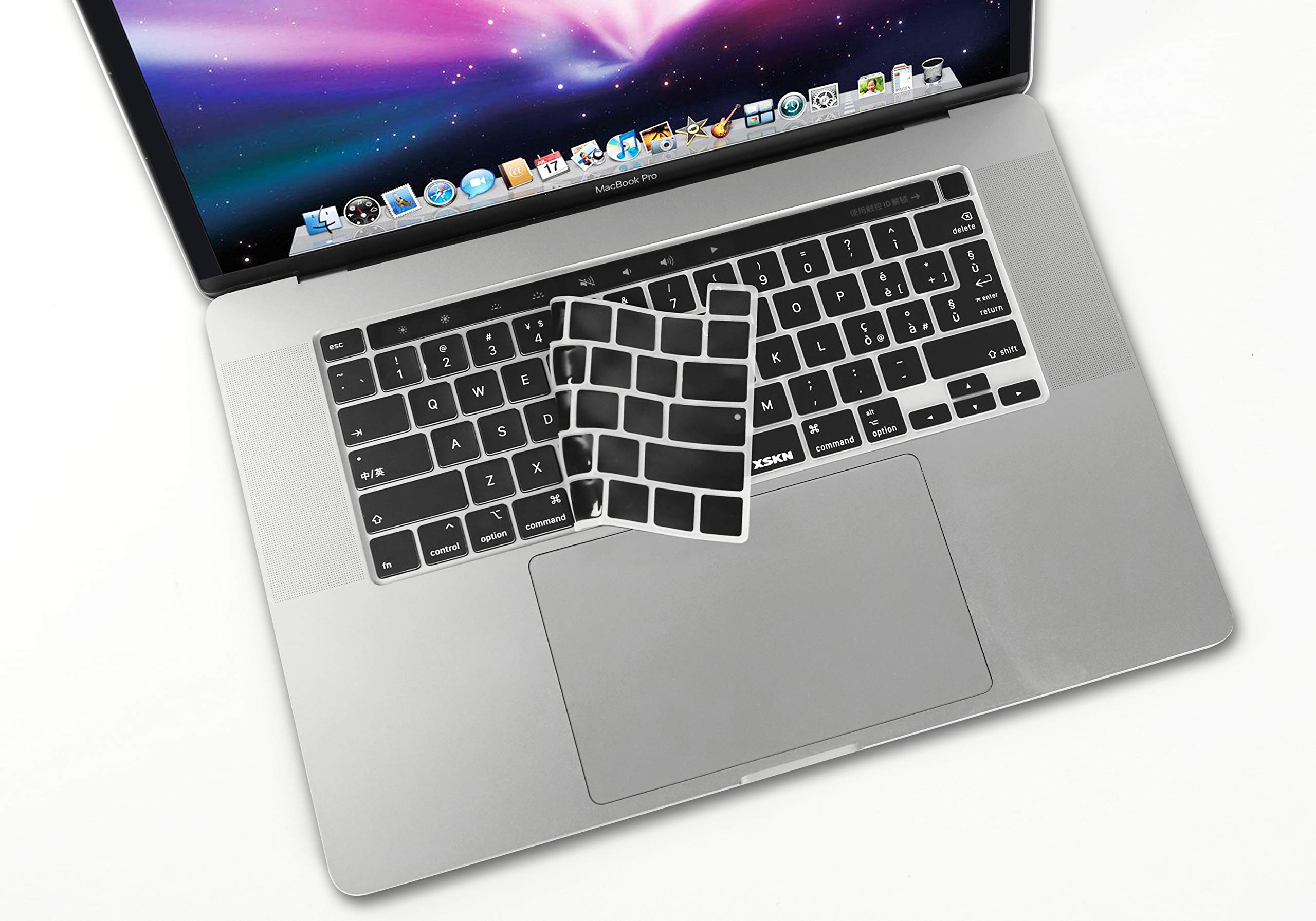 Xskn Italian Black Silicone Keyboard Cover Skin For 2019 New Macbook Pro 16 Inch A2141 And 2020 New Macbook Pro 13.3 Inch A2338