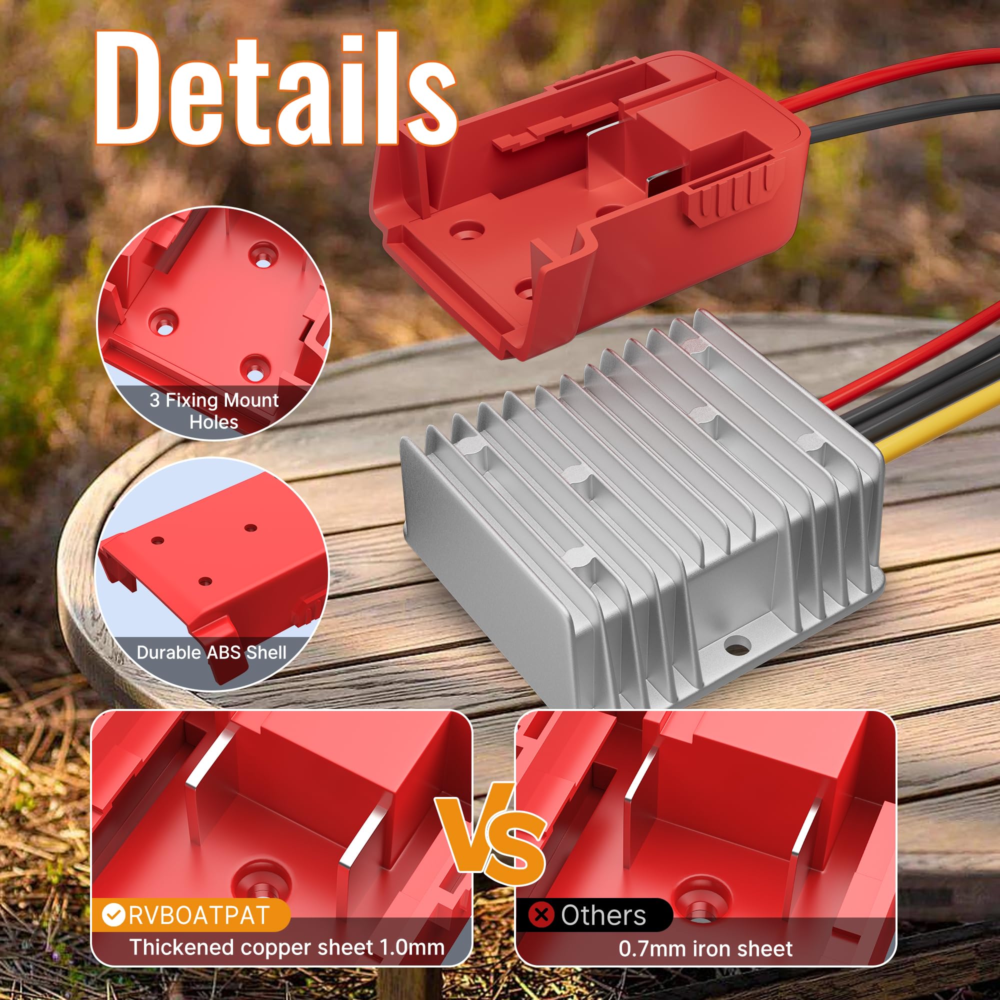 Rvboatpat Step Down Converter 18V To 12V For Power Wheel Battery Adapter Dc 12V 20A 240W Buck Converter Dc Voltage Regulator