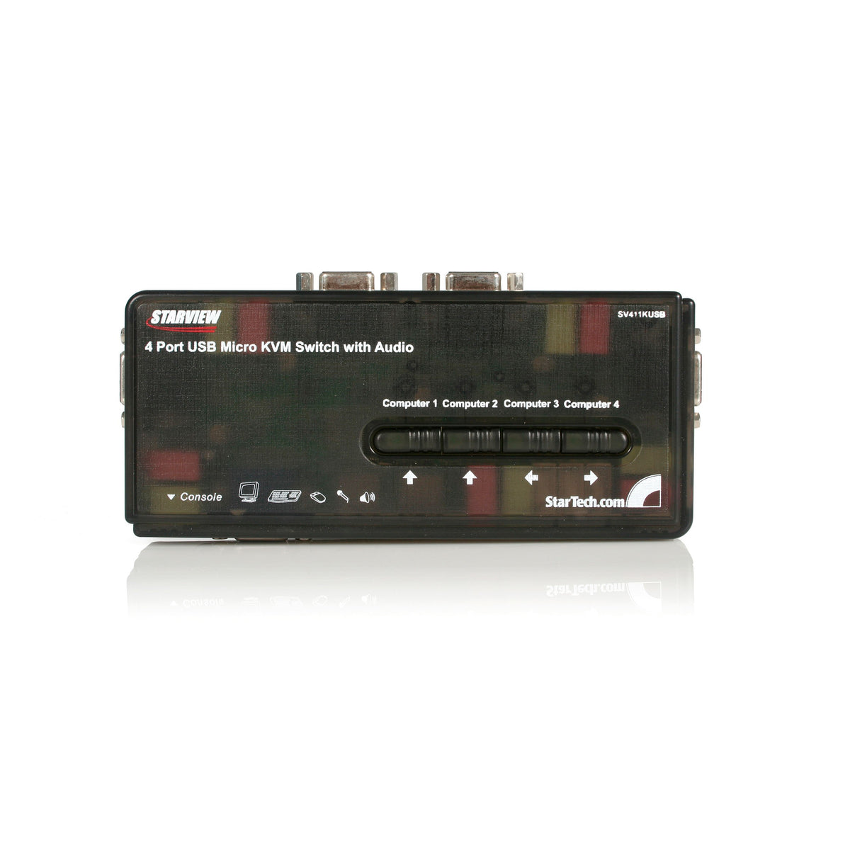 Startech.Com 4 Port Black Usb Kvm Switch Kit With Cables And Audio   Desktop Kvm Switch   Vga Kvm Switch   Usb Kvm Switch 4 Port
