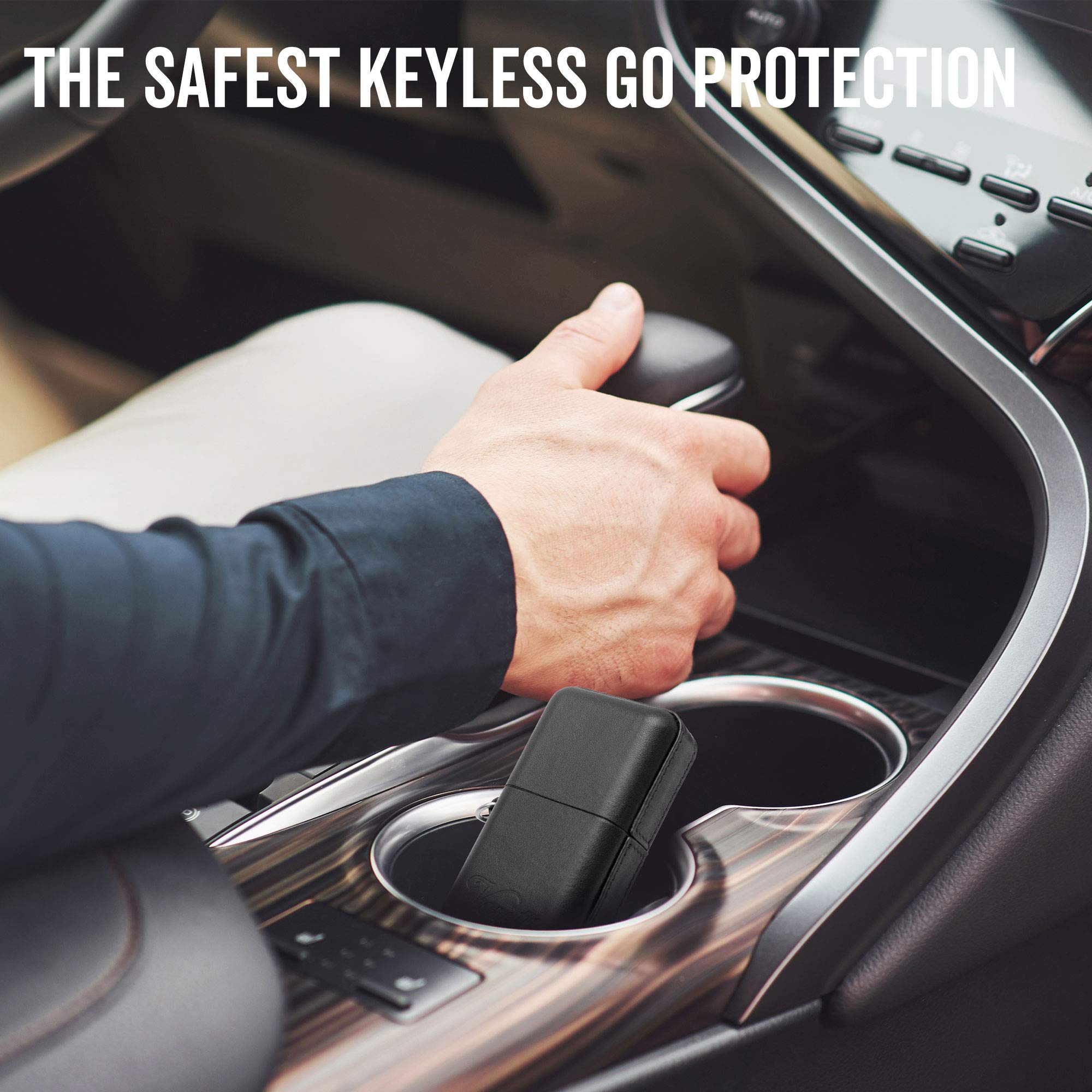 Vonetti Alpha Shield Elegante   Premium Rfid Signal Blocker Box   Smart Car Key Faraday Signal Protector, Keyless Go Rfid Blocki