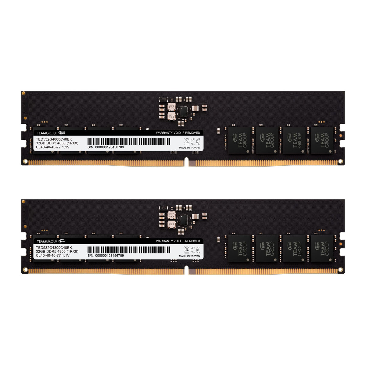 Teamgroup Elite Ddr5 64Gb Kit (2X32Gb) 4800Mhz (Pc5 38400) Cl40 Non Ecc Unbuffered 1.1V Udimm 288 Pin Pc Computer Desktop Memory