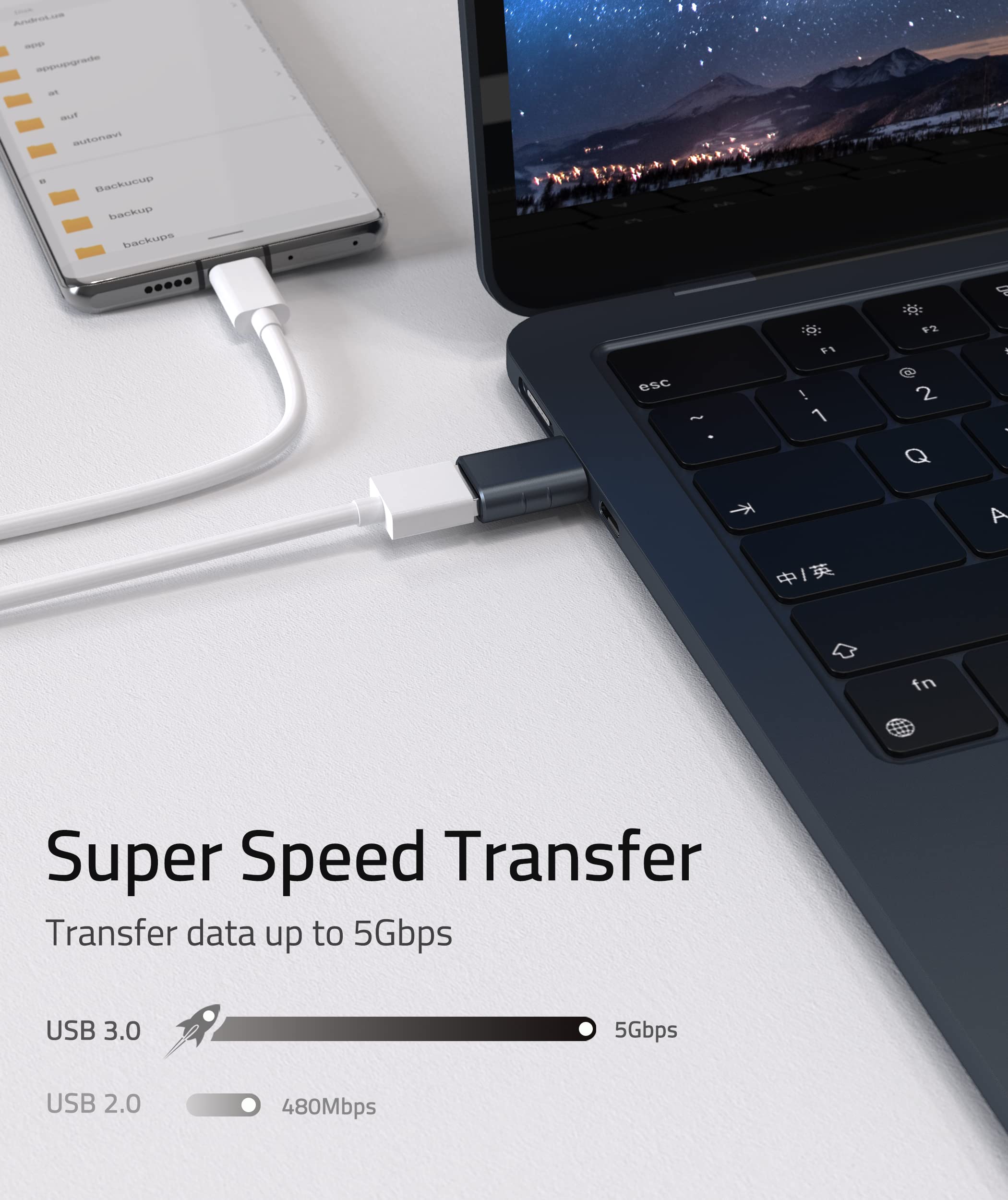 Syntech Usb C To Usb Adapter Pack Of 2 Usb C Male To Usb3 Female Adapter Compatible With Iphone 15 Pro Max Macbook Pro Air 2023