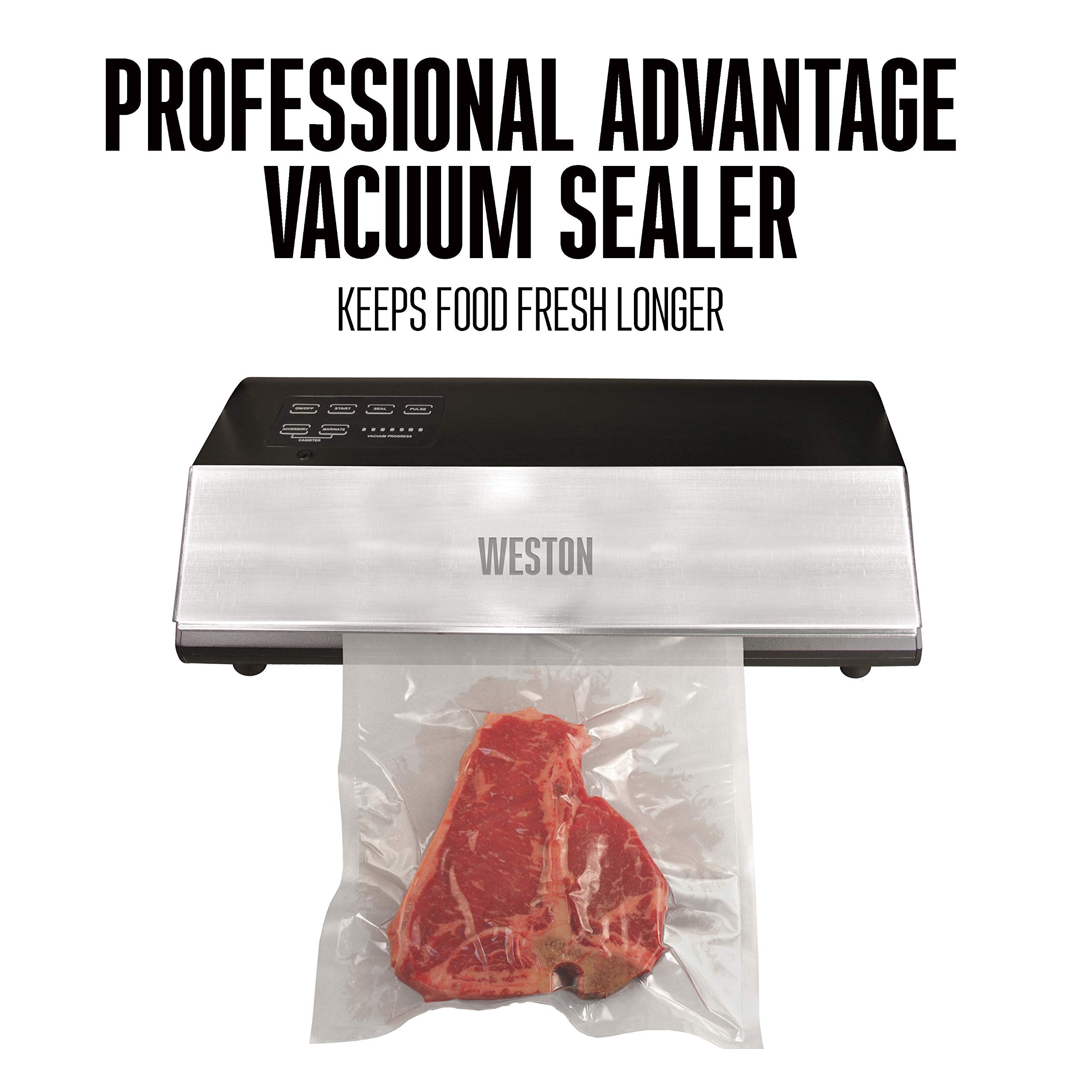 Weston 65 0501 W Professional Advantage Vacuum Sealer, 11', Stainless Steel And Black