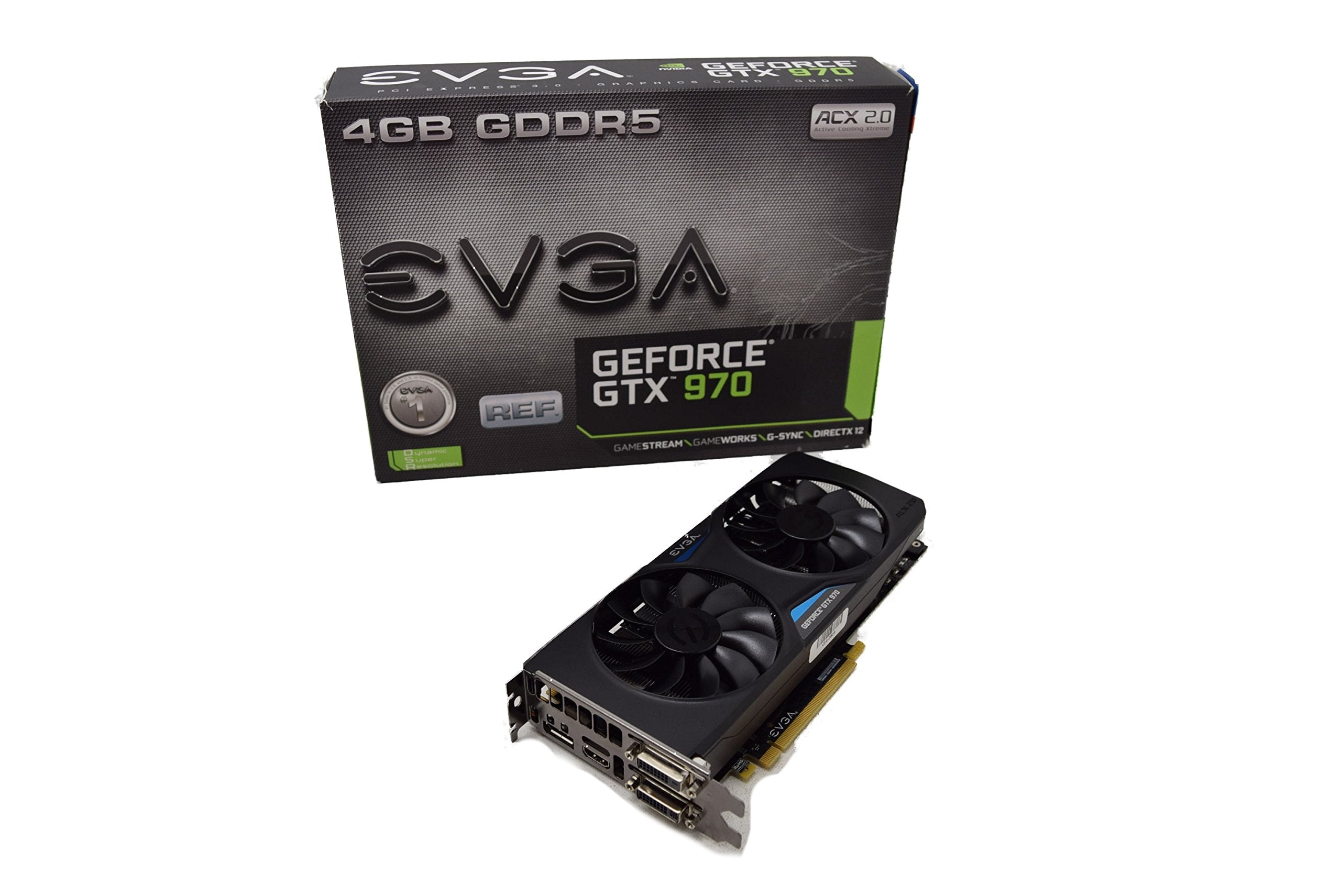Evga Geforce Gtx 970 4Gb Gaming Acx 2.0, 26% Cooler And 36% Quieter Cooling Graphics Card 04G P4 2972 Kr