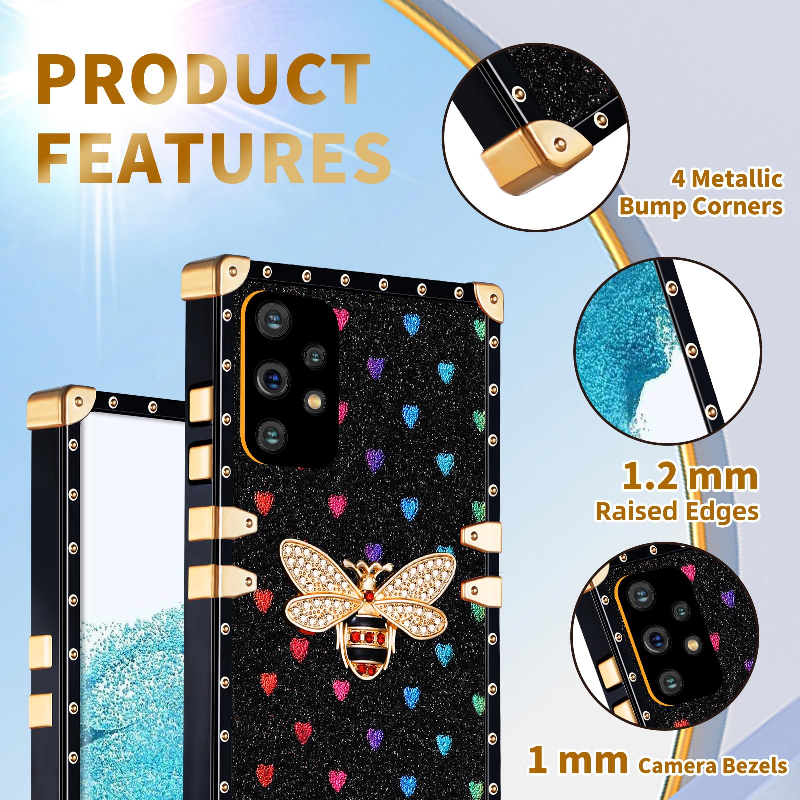 Loheckle For Samsung Galaxy A53 5G Case For Women, Designer Cases For Galaxy A53 5G Case With Ring Stand Holder And Lanyard, Sty