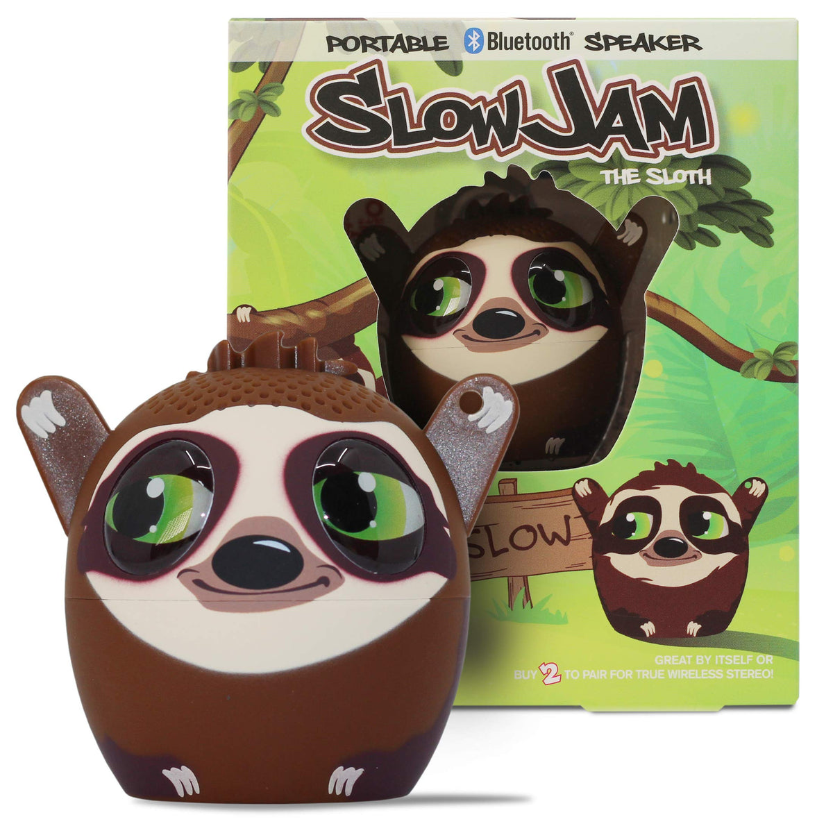 My Audio Pet Mini Bluetooth Animal Wireless Speaker For Kids Of All Ages   True Wireless Stereo   Pair With Another Tws Pet For Powerful Rich Room Filling Sound (Slow Jam Sloth)