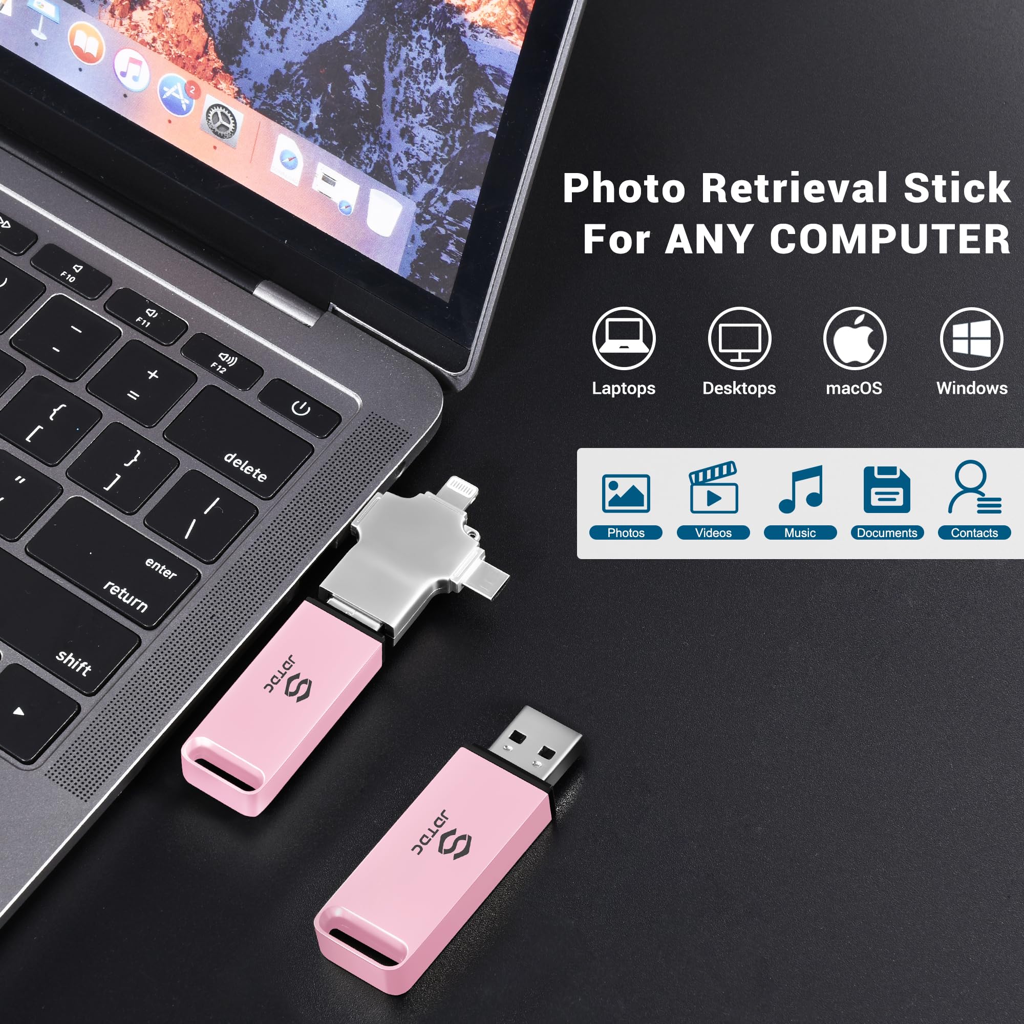 512Gb Auto Backup Photo Stick   Secure & Easy Photo Saver For Iphone, Android & Ipad