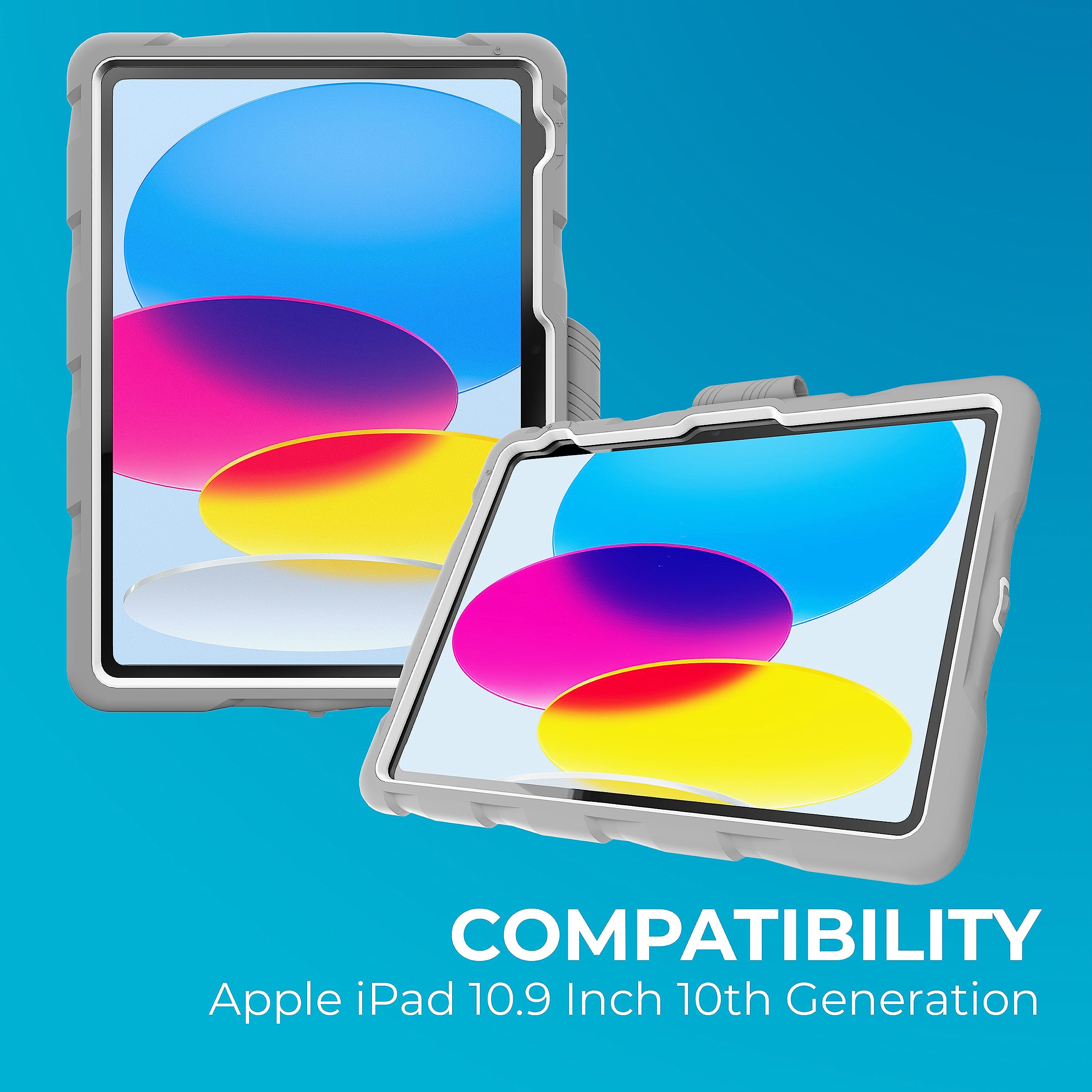 Gumdrop Hideaway Ipad Case With Stand Fits Apple Ipad 10Th Gen   Rugged, Shockproof, Reliable And Drop Tested For Kids, K 12 Students, Teachers, Classrooms And School Use   Gray