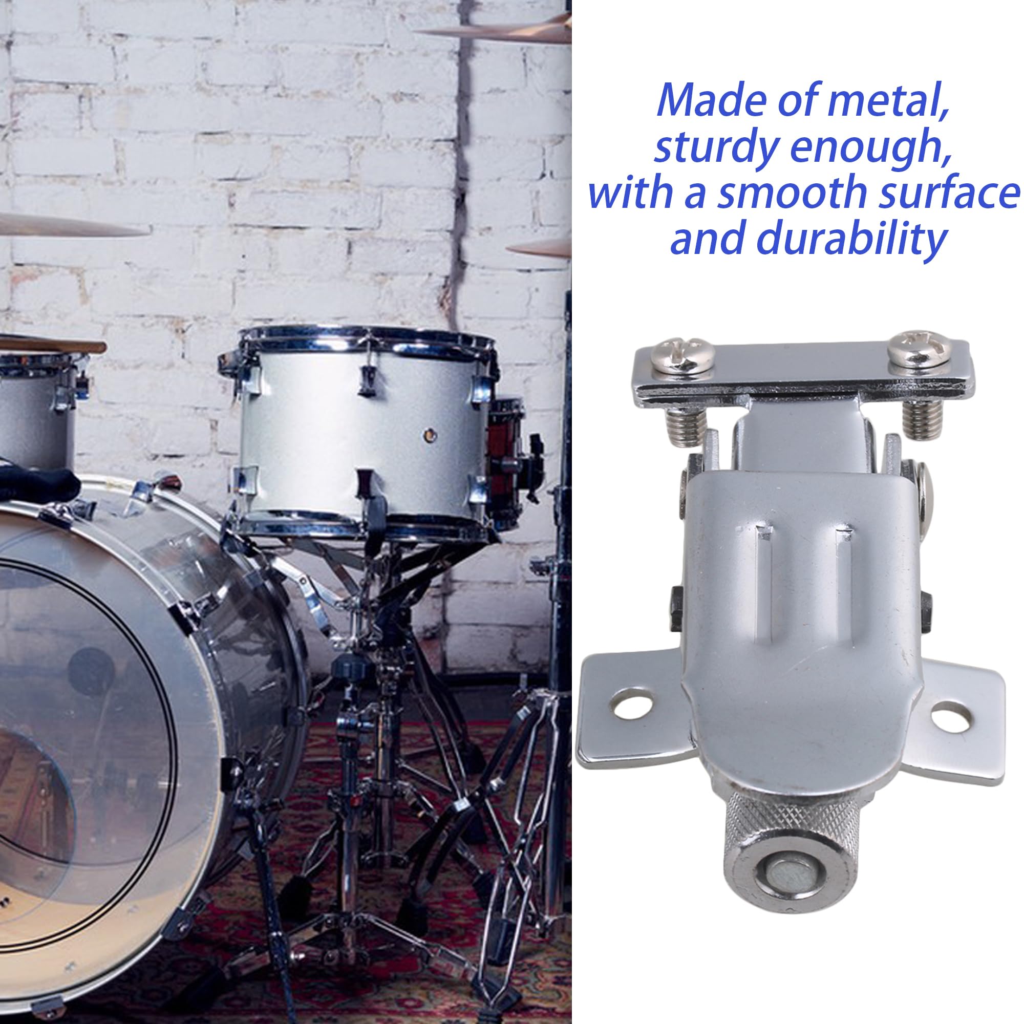 Lovermusic Silver 85X50Mm Metal Type B Strainer Throw Off Butt End Set Replacement For Snare Drum