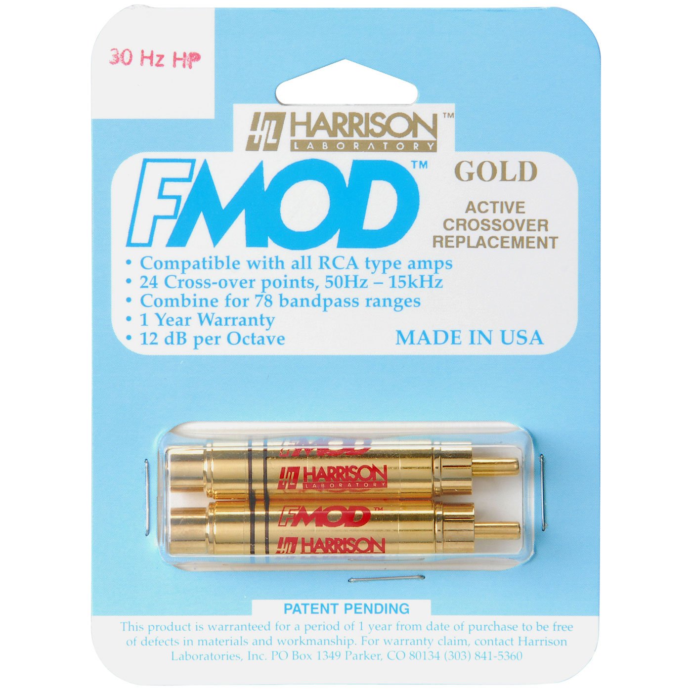 Harrison Labs Fmod Inline Crossover Pair 30 Hz High Pass Rca