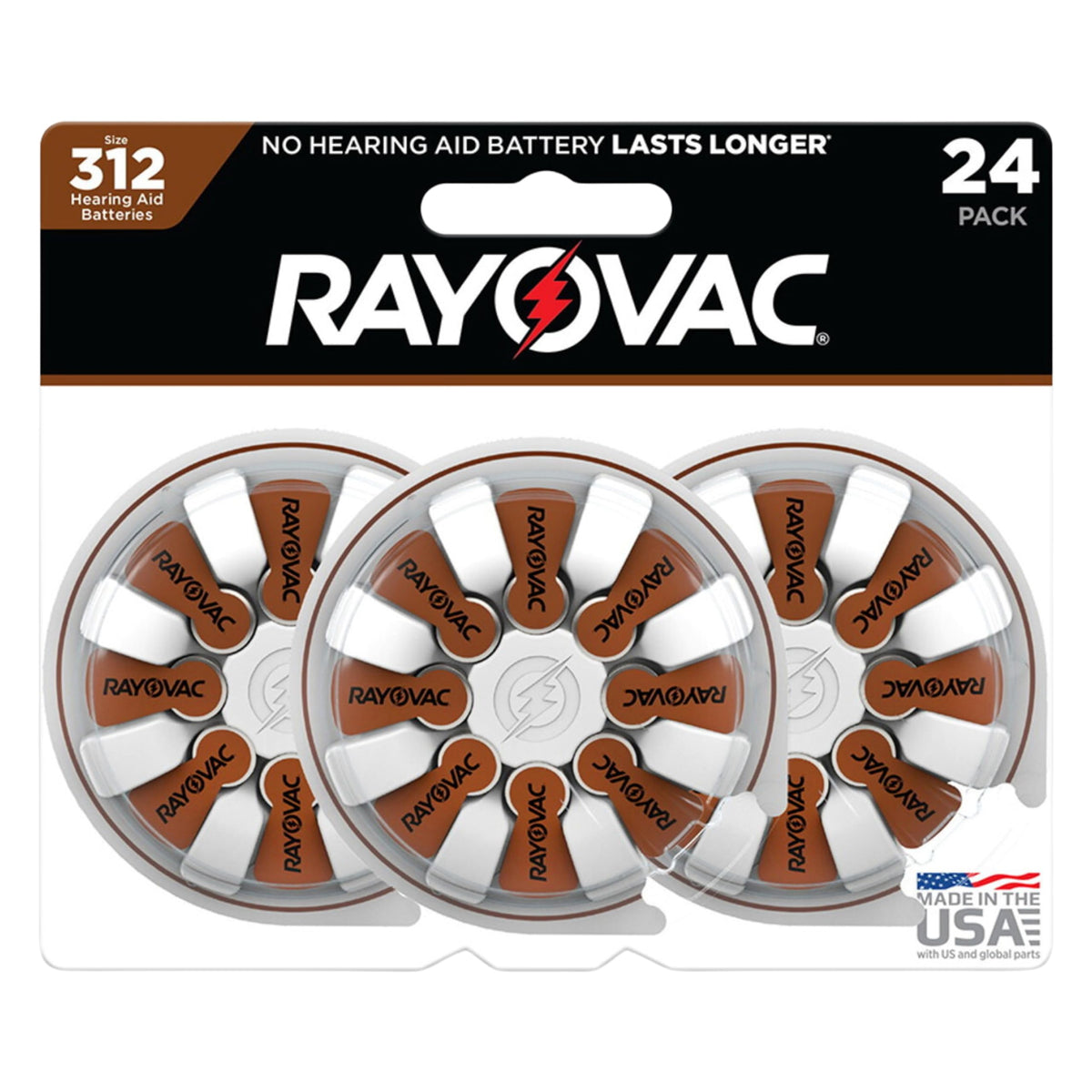 Rayovac Proline Advance Hearing Aid Batteries, Size 312 (48 Count)