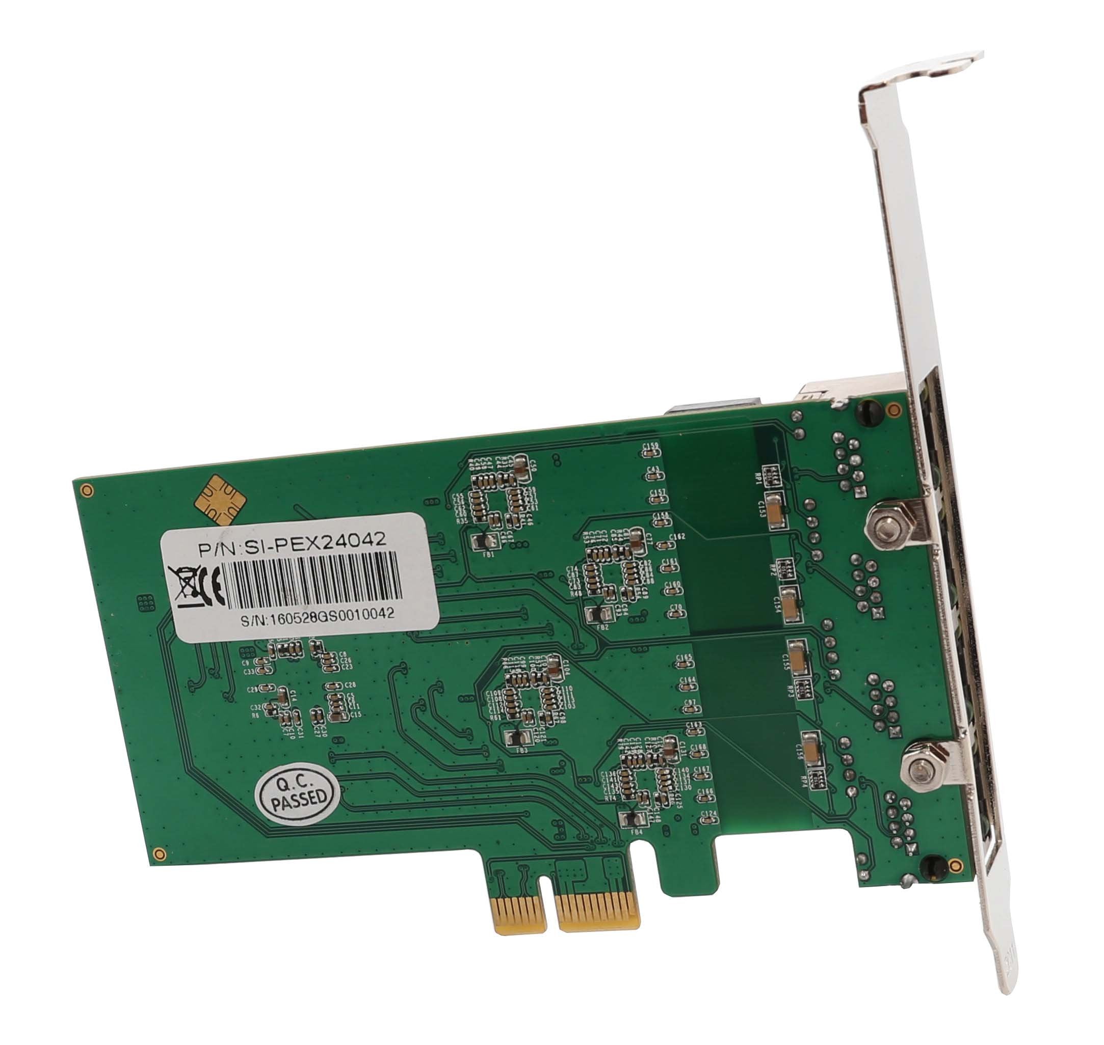 Syba Si Pex24042 4 Port Gigabit Ethernet Pci E X1 Network Interface Card