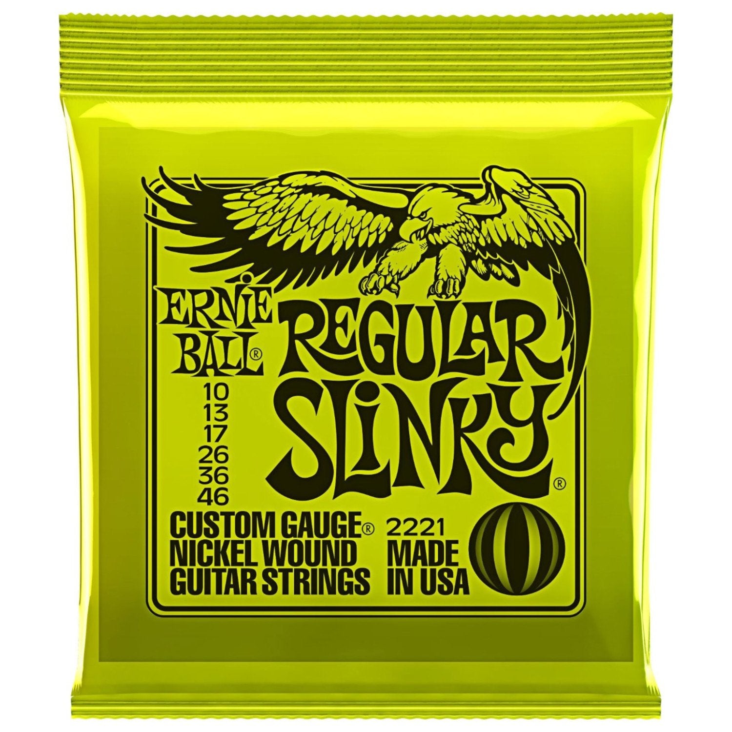 12 Sets Of Ernie Ball 2221 Nickel Regular Slinky Electric Strings (10 46) W/Fre
