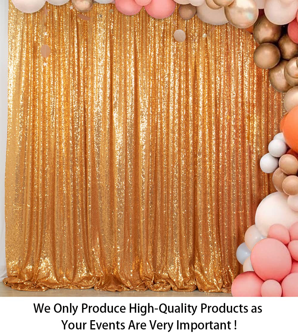 Shidianyi 4Ftx6Ft Gold Sequin Photo Backdrop,Party/Prom Photography Background,Wedding Photo Booth (Gold)