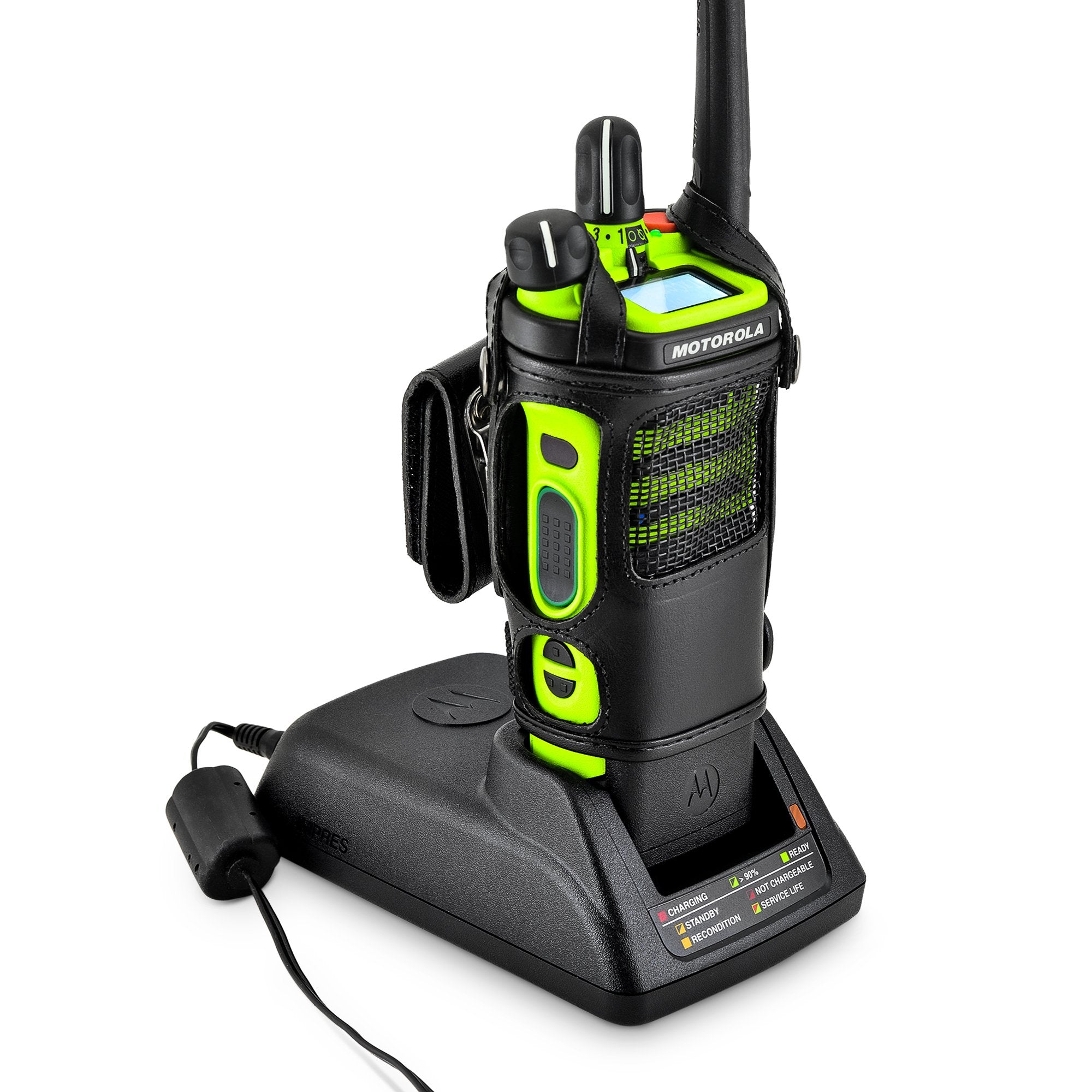 Turtleback Radio Holster For Motorola Apx6000Xe   Durable Leather Radio Holster With Heavy Duty Ratcheting 2.25'' Belt Loop   Al