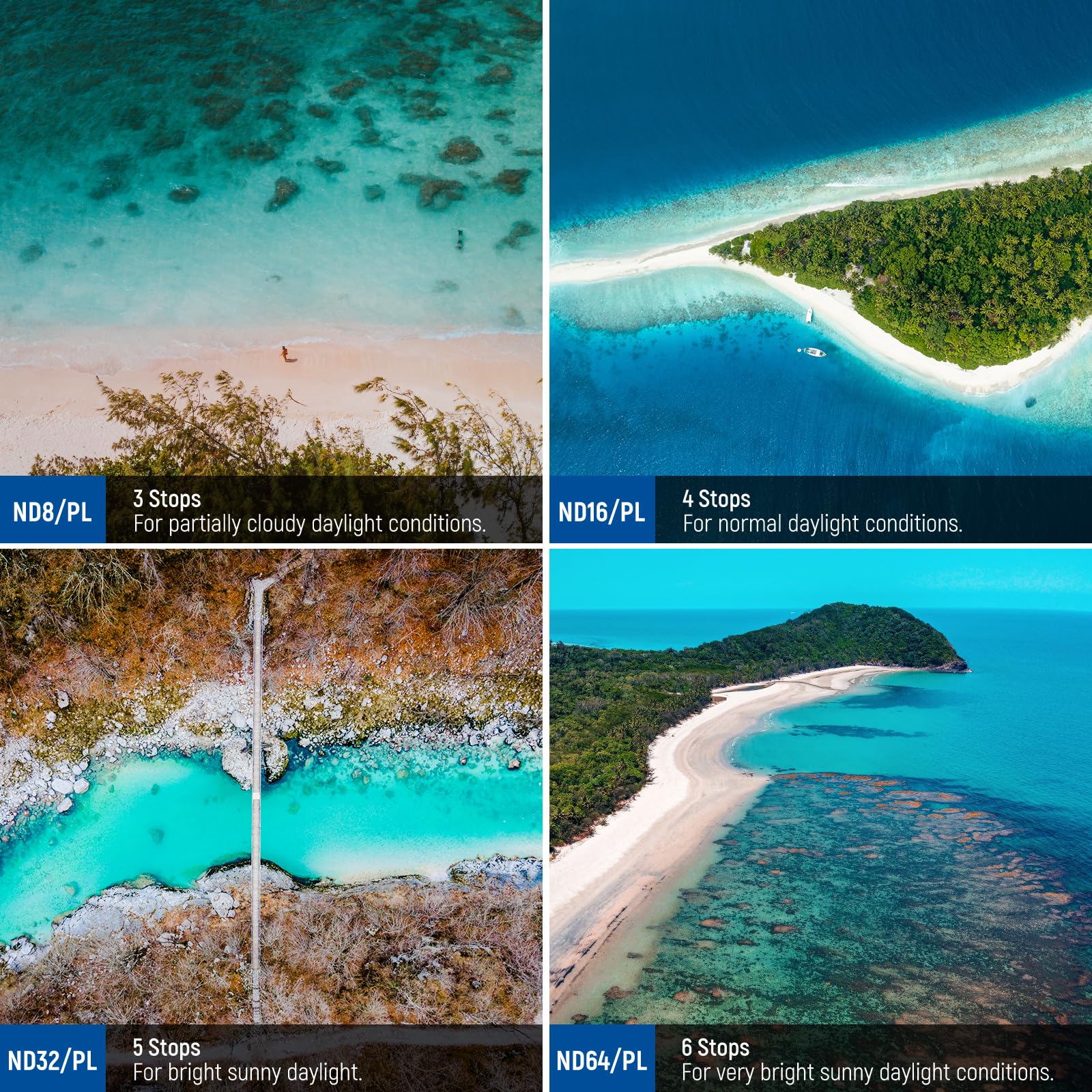 Neewer Nd/Pl Filter Set Compatible With Dji Mini 4 Pro, 6 Pack Uv Cpl Nd8/Pl Nd16/Pl Nd32/Pl Nd64/Pl Polarizer Neutral Density D