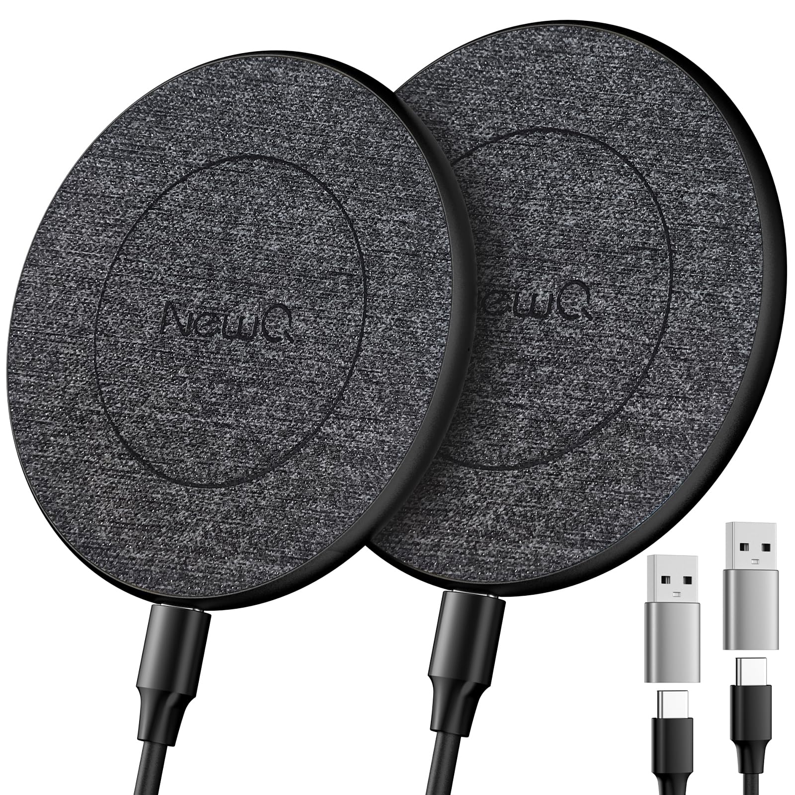 NewQ Wireless Charger, 15W Max Wireless Charging Pad for iPhone 17 16 15 14 13 12 11Mini/SE/Pro/Max/Plus, Samsung Galaxy S23/S22