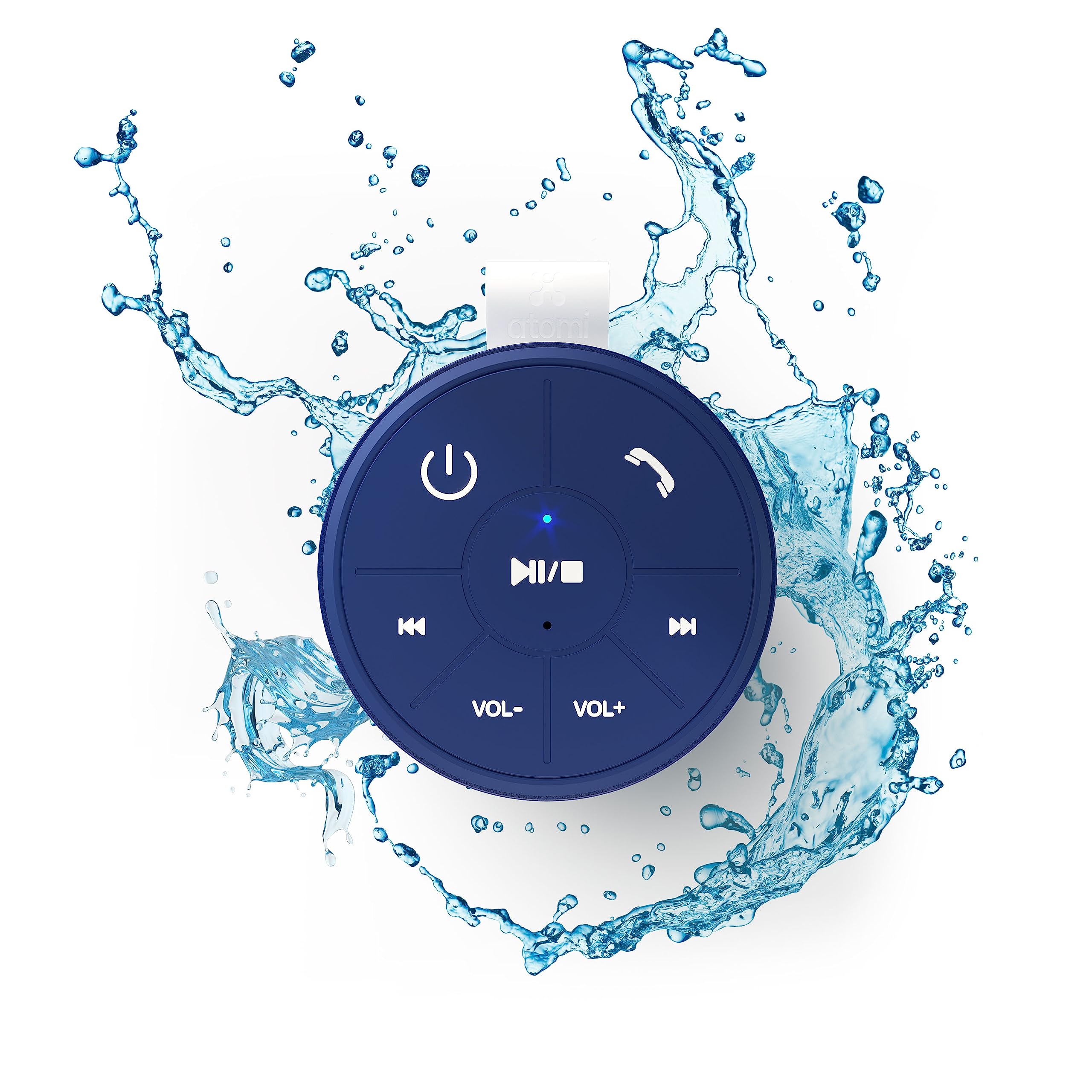 Atomi Bluetooth Shower Speaker: Water Resistant With Hands Free Call Answering