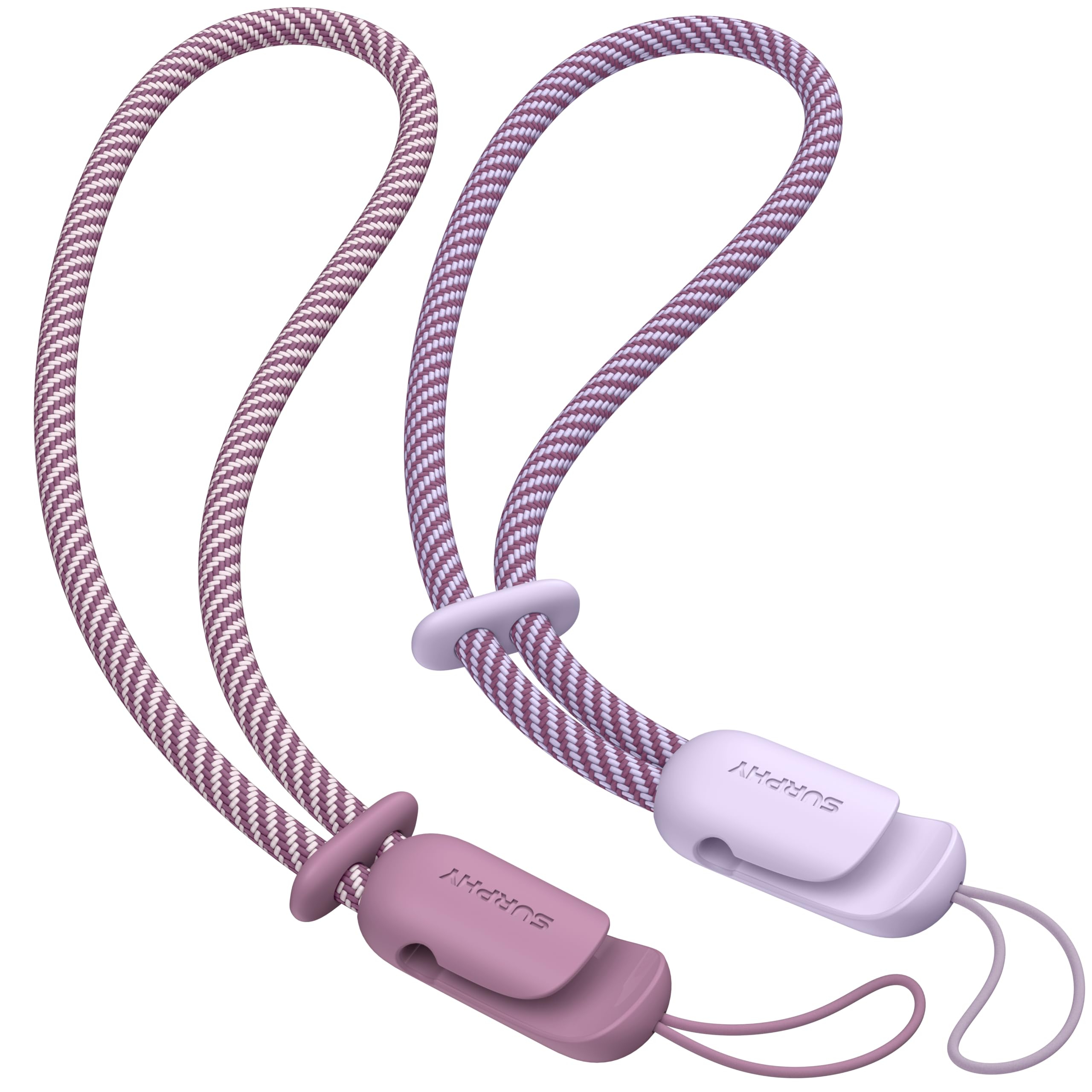Surphy 2 Pack Lanyard, Phone Strap, Adjustable Phone Lanyard With Two Color Braided, Wrist Strap For Airpods, Camera (Lilac & Li