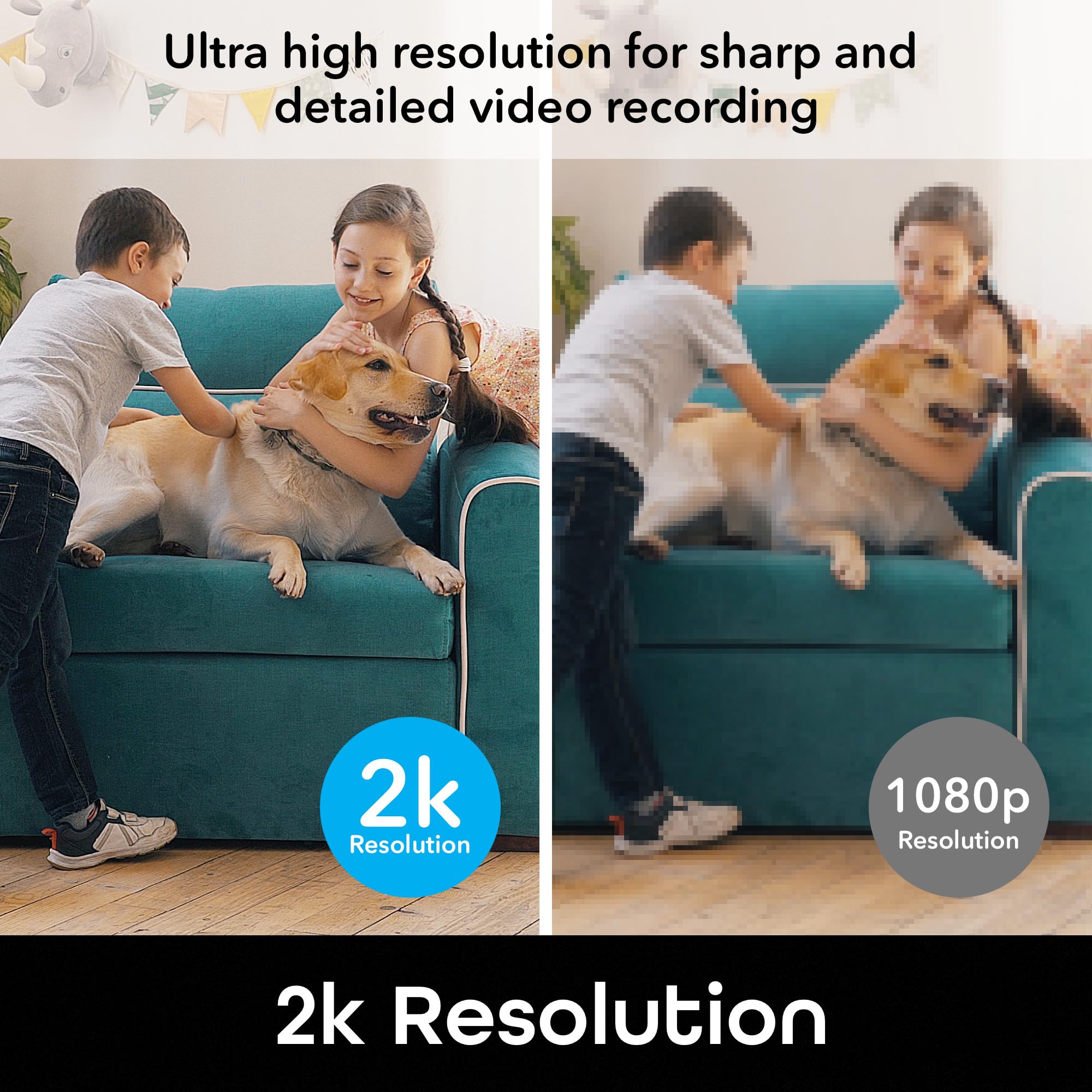 Geeni Vision 2K Quad Hd Smart Indoor Camera With Flexible Stem, Compatible With Alexa And Google Home