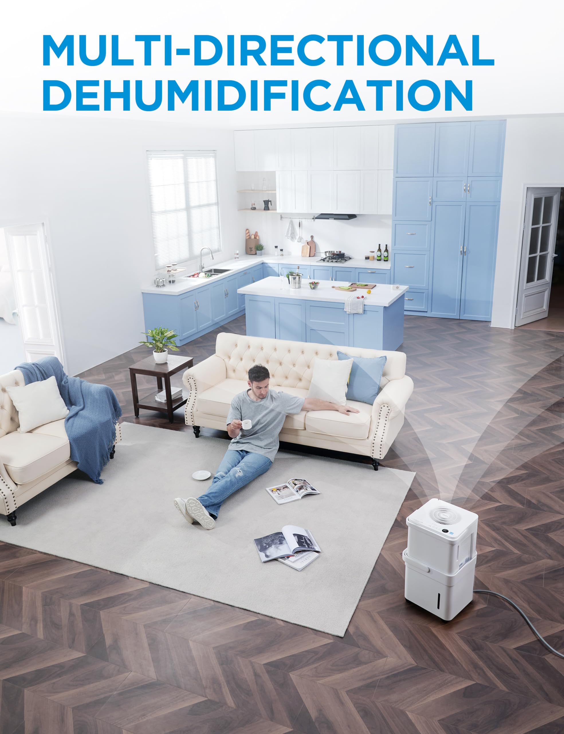 Midea Cube 20 Pint Dehumidifier For Basement And Rooms At Home For Up To 1,500 Sq. Ft., Smart Control, Works With Alexa (White),