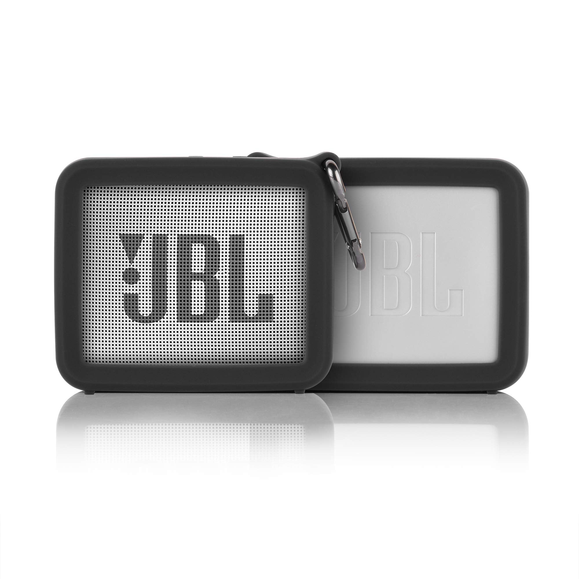 Txesign Travel Protective Silicone Stand Up Carrying Case Compatible With Jbl Go 2 Portable Bluetooth Waterproof Speaker (Black)
