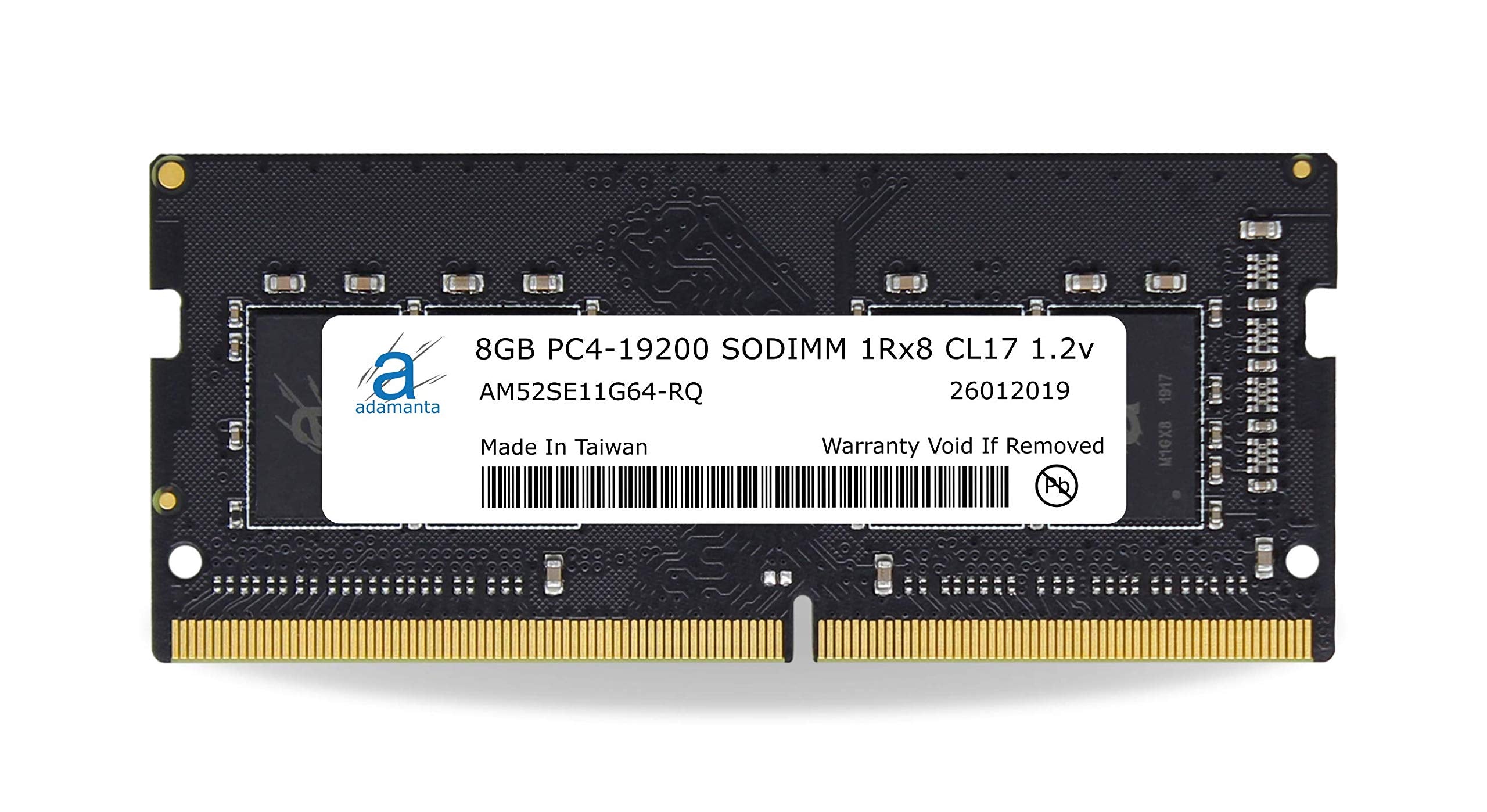 Adamanta 8Gb (1X8Gb) Ddr4 2400Mhz (Or 2133Mhz) Pc4 19200 Sodimm 1Rx8 Cl17 1.2V Non Ecc Unbuffered Notebook Laptop Ram Memory Upg