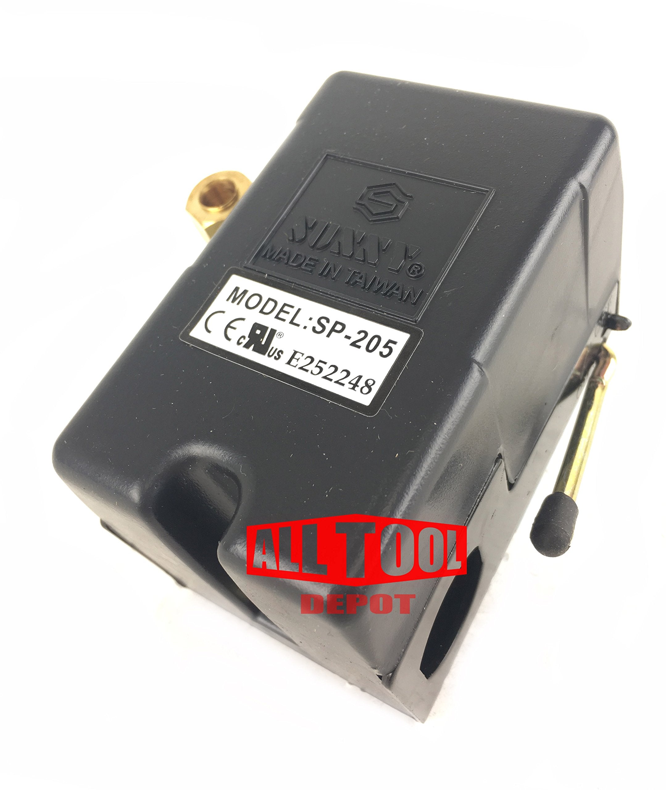 Replacement Air Compressor Pressure Switch, Sunny L1, 1 Port, 95 125 Psi, 25 Amp