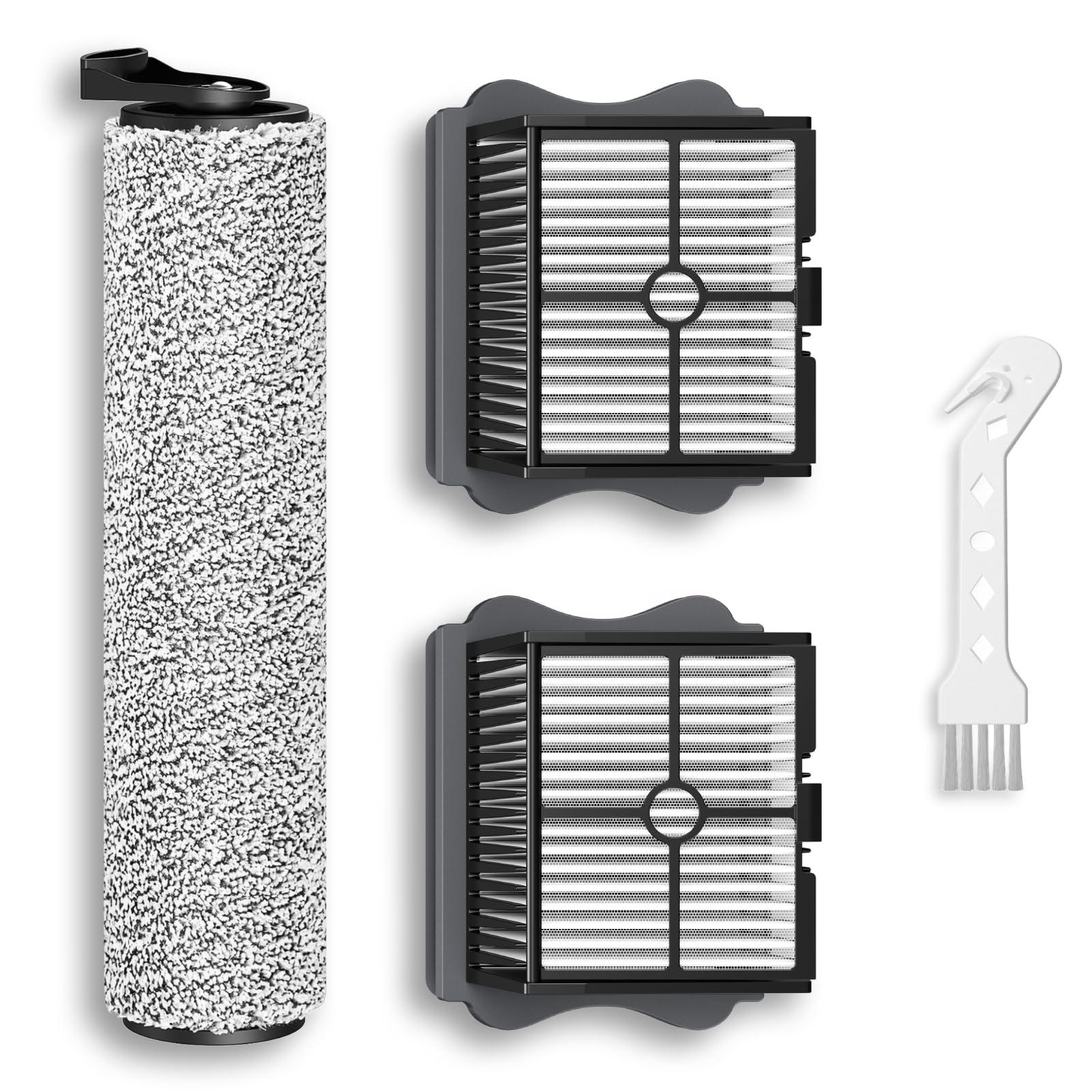 1+2 Pack Brush Roller And Hepa Filter Set Compatible With Tineco Ifloor 3/ Floor One S3 Cordless Vacuum Cleaners, 1 Pack Brush R
