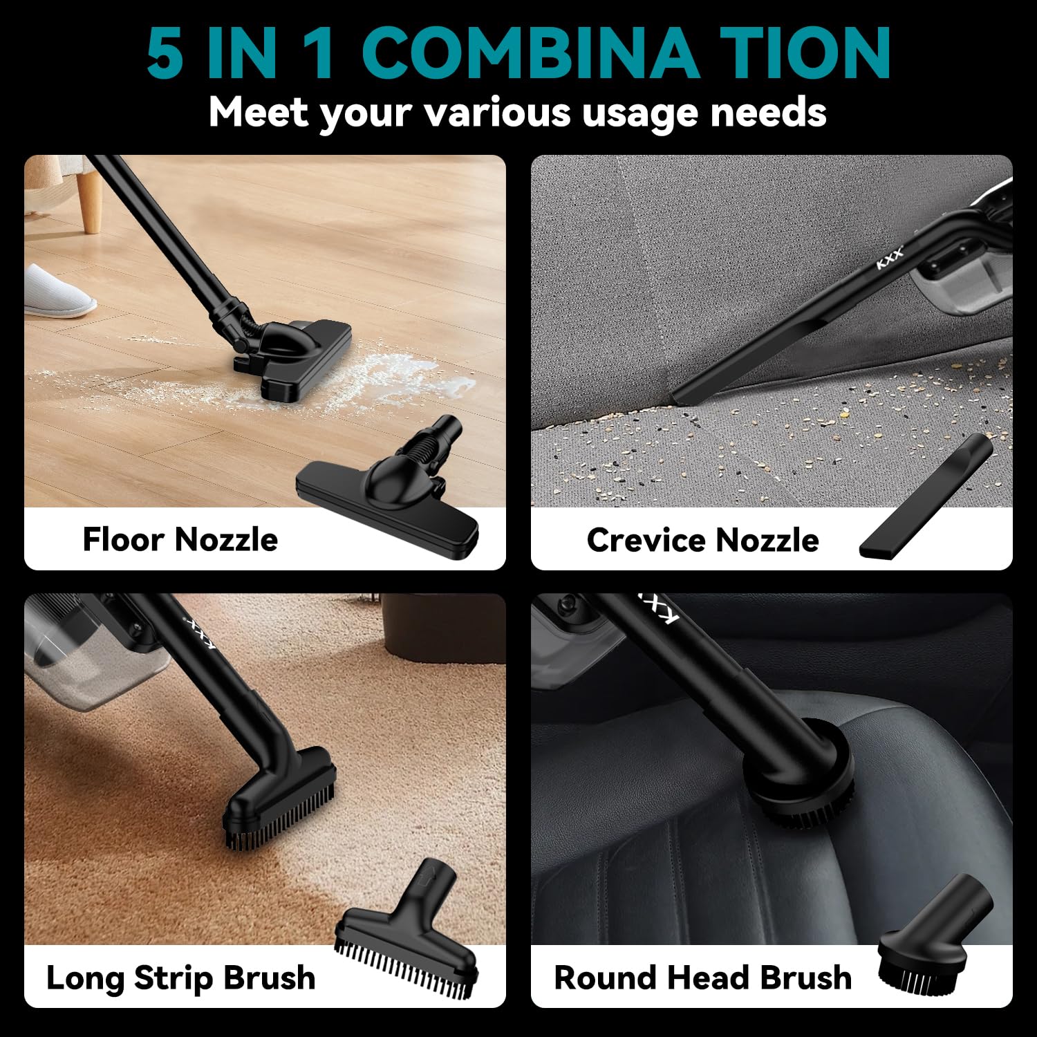 Kxx Cordless Vacuum For Makta 18V Battery, Handheld Electric Power Vacuum Cleaner For Hardwood Floor Carpet Pet Hair Car (No Bat