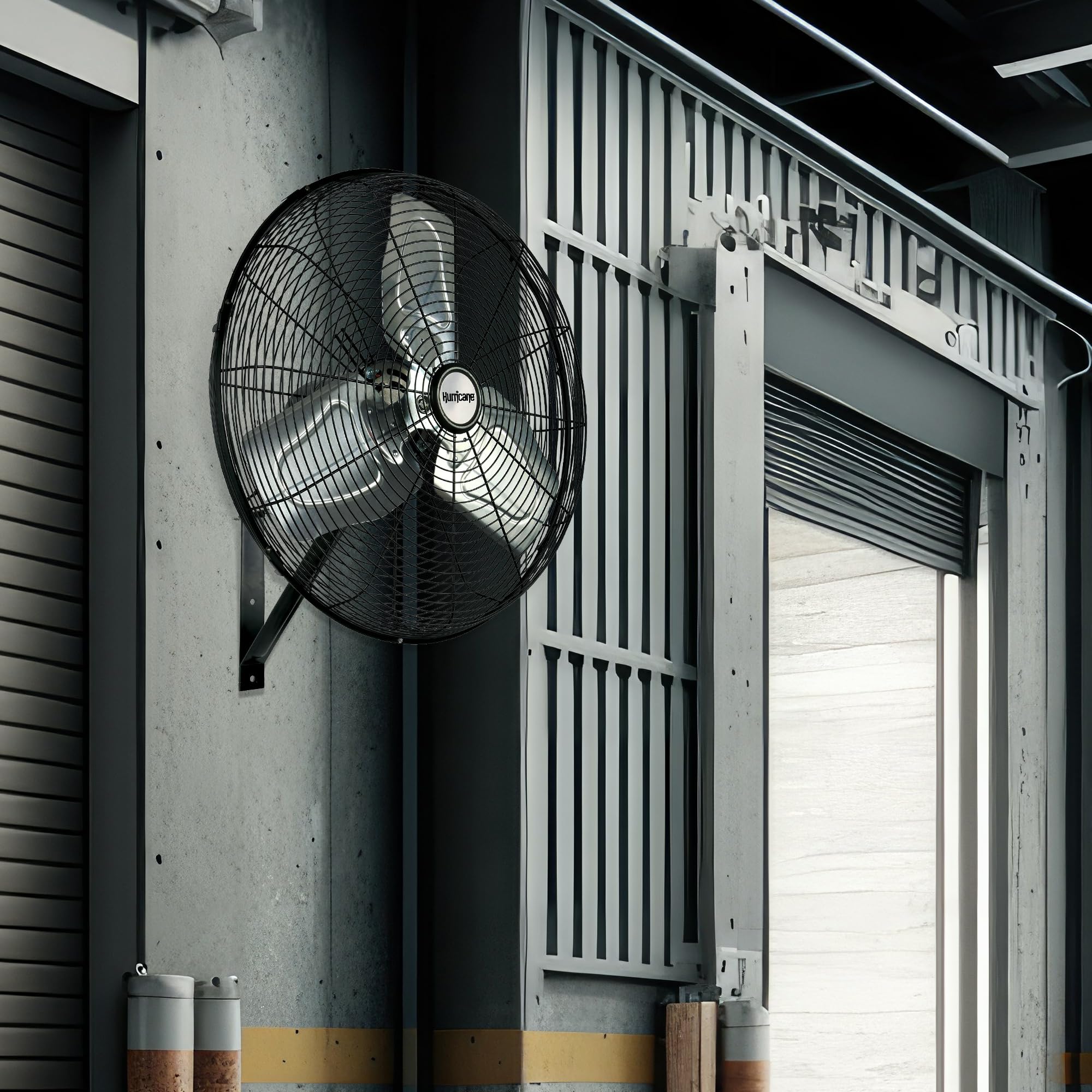 Hurricane Oscillating Wall Mount Fan, 3 Quiet Speeds, Pro Commercial Grade, 30''