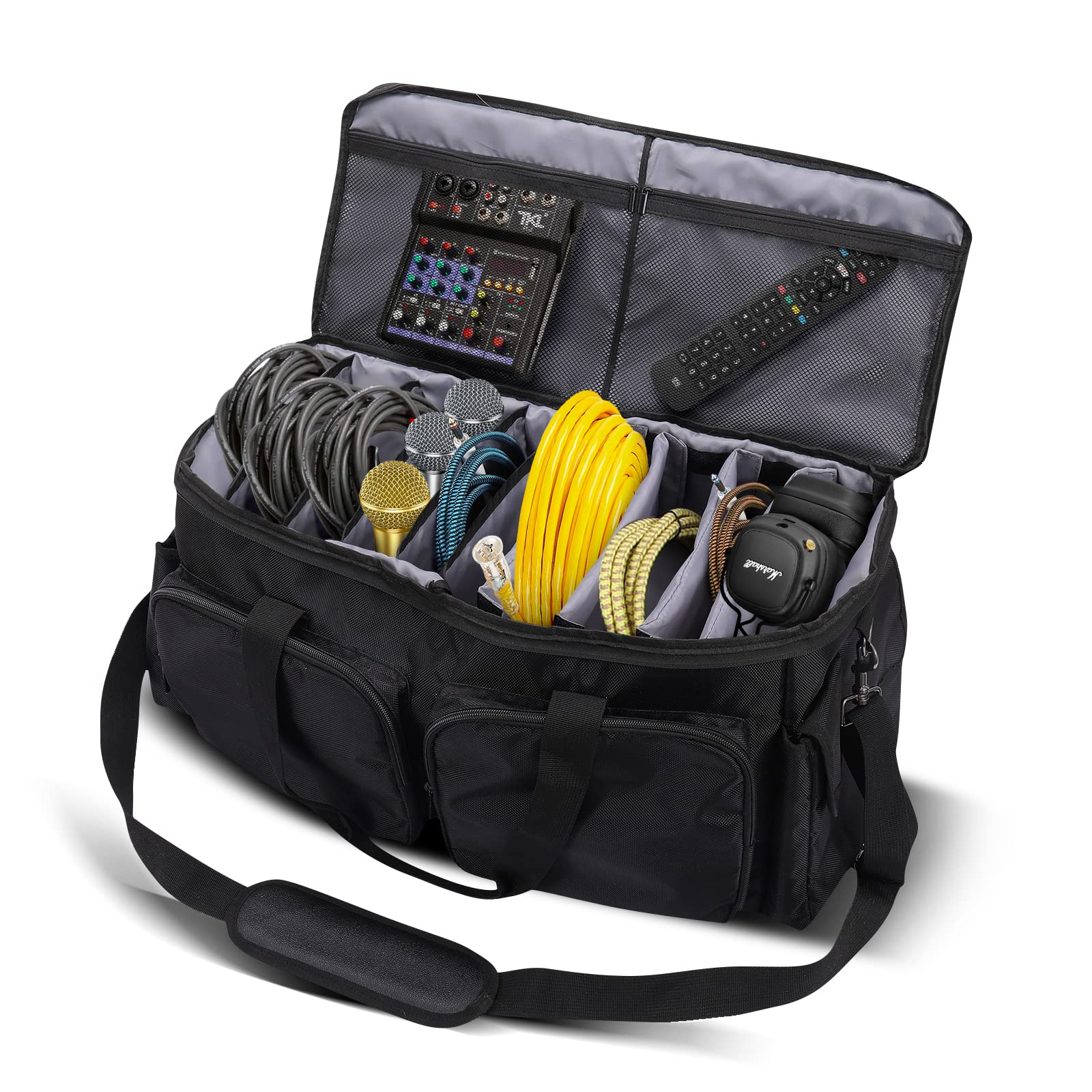 Gig Bag, DJ Gig Bag, Musicians Equipment Case, Music Cable Organizer, Musical Equipment Gear, Wire File Management For Cords, Ac