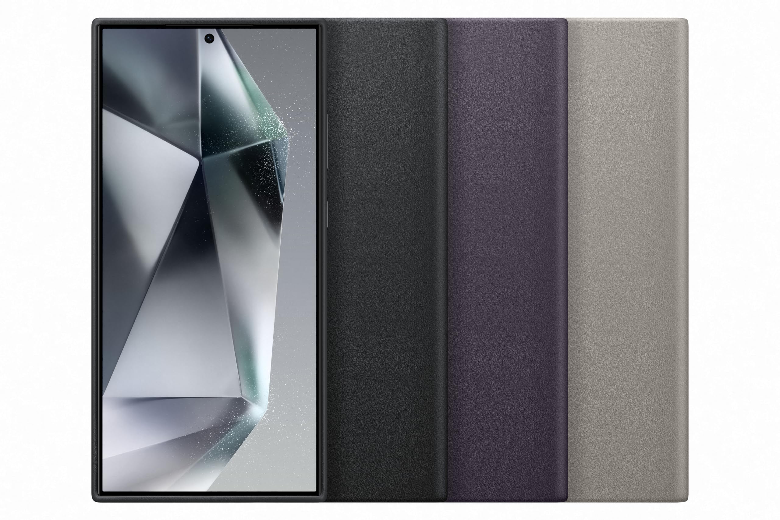 Samsung Galaxy Official S24 Ultra Vegan Leather Case, Dark Violet