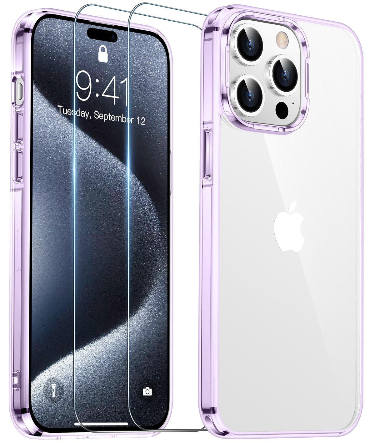 Temdan Designed For Iphone 15 Pro Case Clear,[Anti Yellowing][10Ft Military Grade Drop Protection][Anti Scratch] Slim Fit Yet Pr