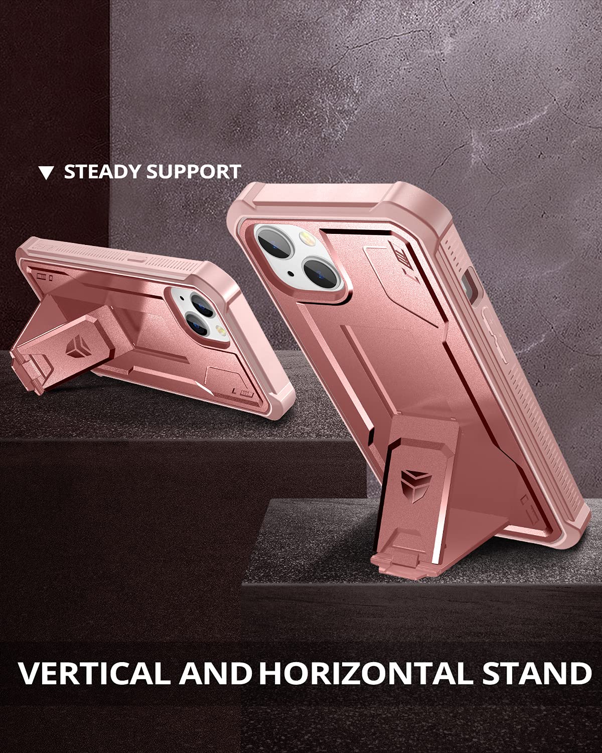 Dexnor For Iphone 13 Mini Case 5.4 Inch 2021, [Built In Screen Protector And Kickstand] Heavy Duty Military Grade Protection Sho