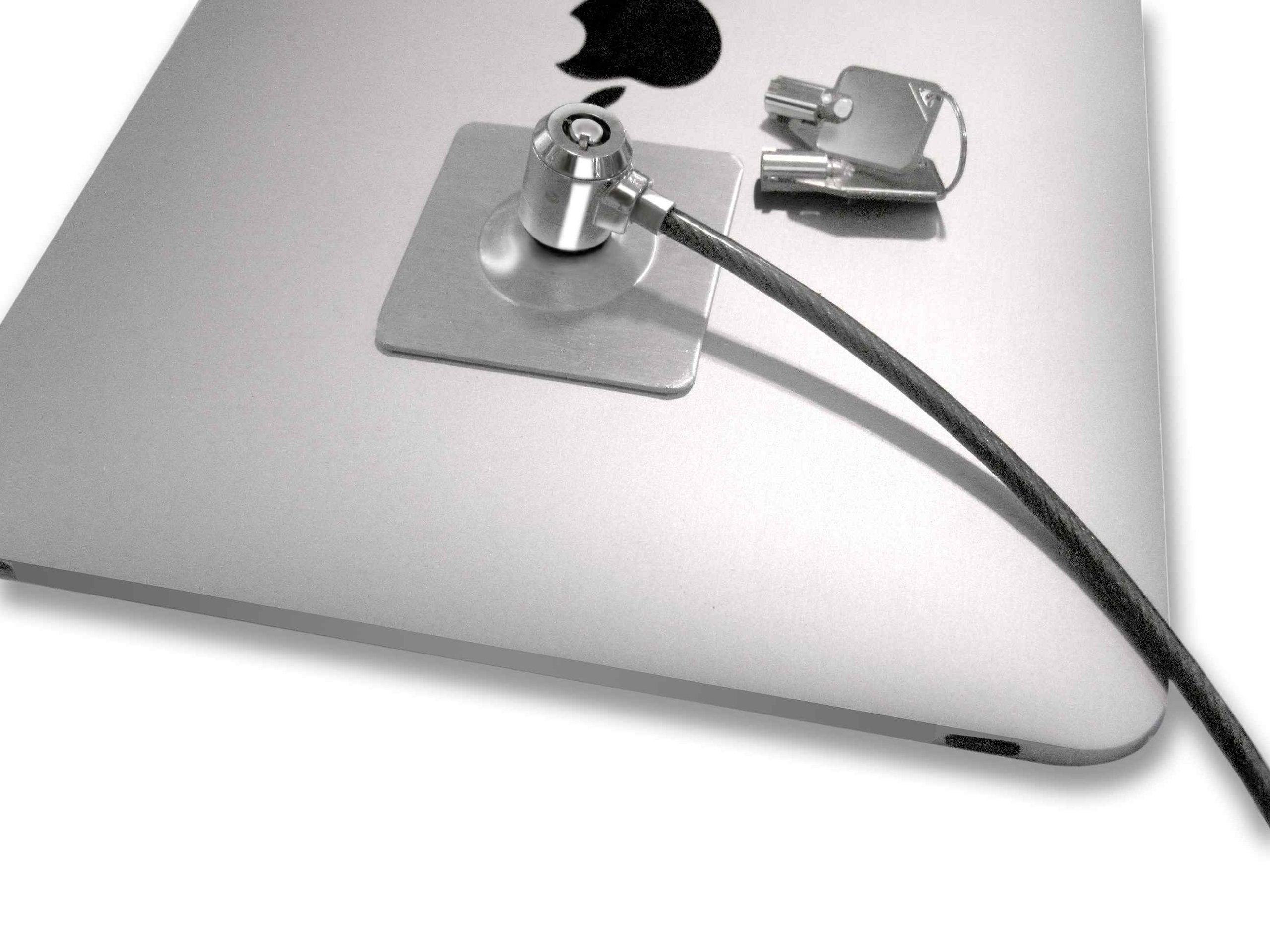 Maclocks CL15UTL Universal Tablet Lock Adhesive Security Plate with Security Slot & 6-Foot Cable Lock (Silver)
