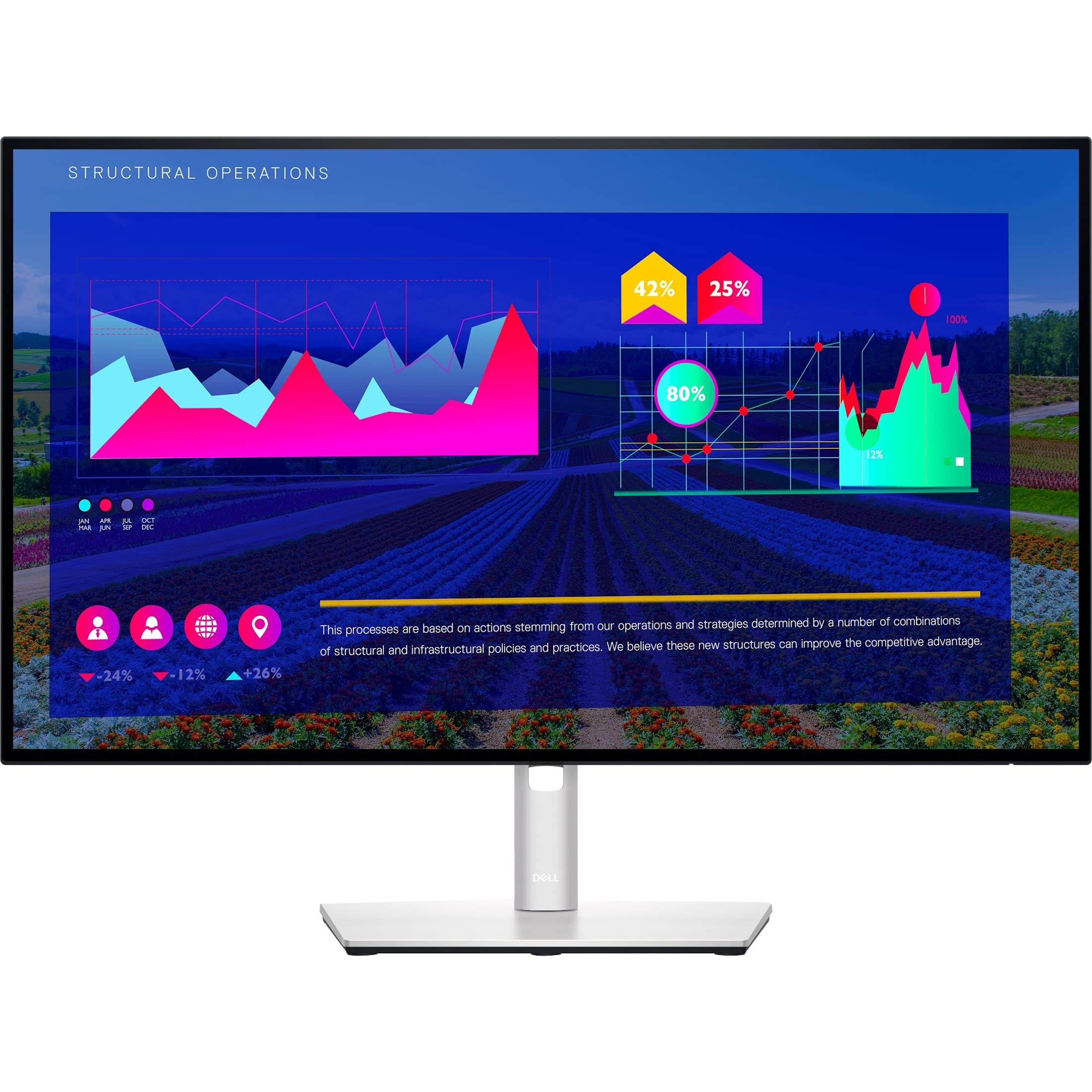 Dell U2722D - 27-Inch Qhd (2560 X 1440) 16:9 Ultrasharp Monitor With Comfortview Plus, 60Hz Refresh Rate, 100% Srgb, 1.07 Billi