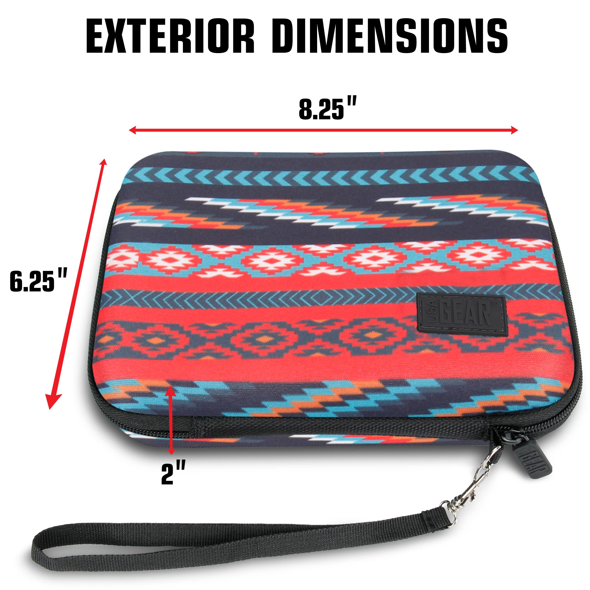 Usa Gear 7.5 Inch Hard Shell Camera Monitor Case   Portable Video Monitor Bag Compatible With Feelworld Monitor, Atomos, Smallhd