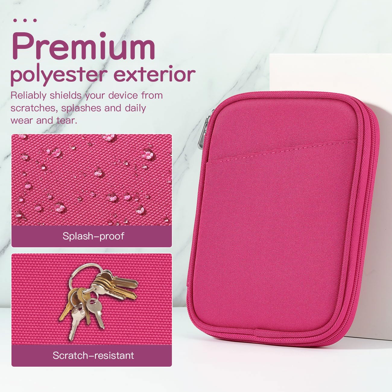 Vinabilia Rose Pink 6 7 Inch E Reader Cover   Protective Sleeve Bag For Kindle 11Th Gen 2022, Paperwhite 11Th/10Th Gen 2021/2018