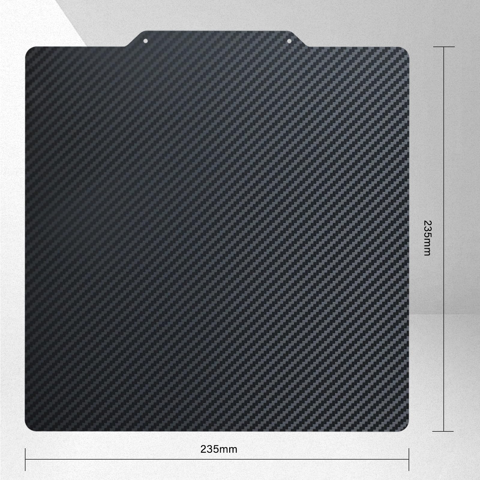 Ajoyib Textured Pei & Smooth Pet (Carbon Fiber Pattern) Build Plate Flexible Heated Bed Compatible With Ender 3 Ender 5 Series