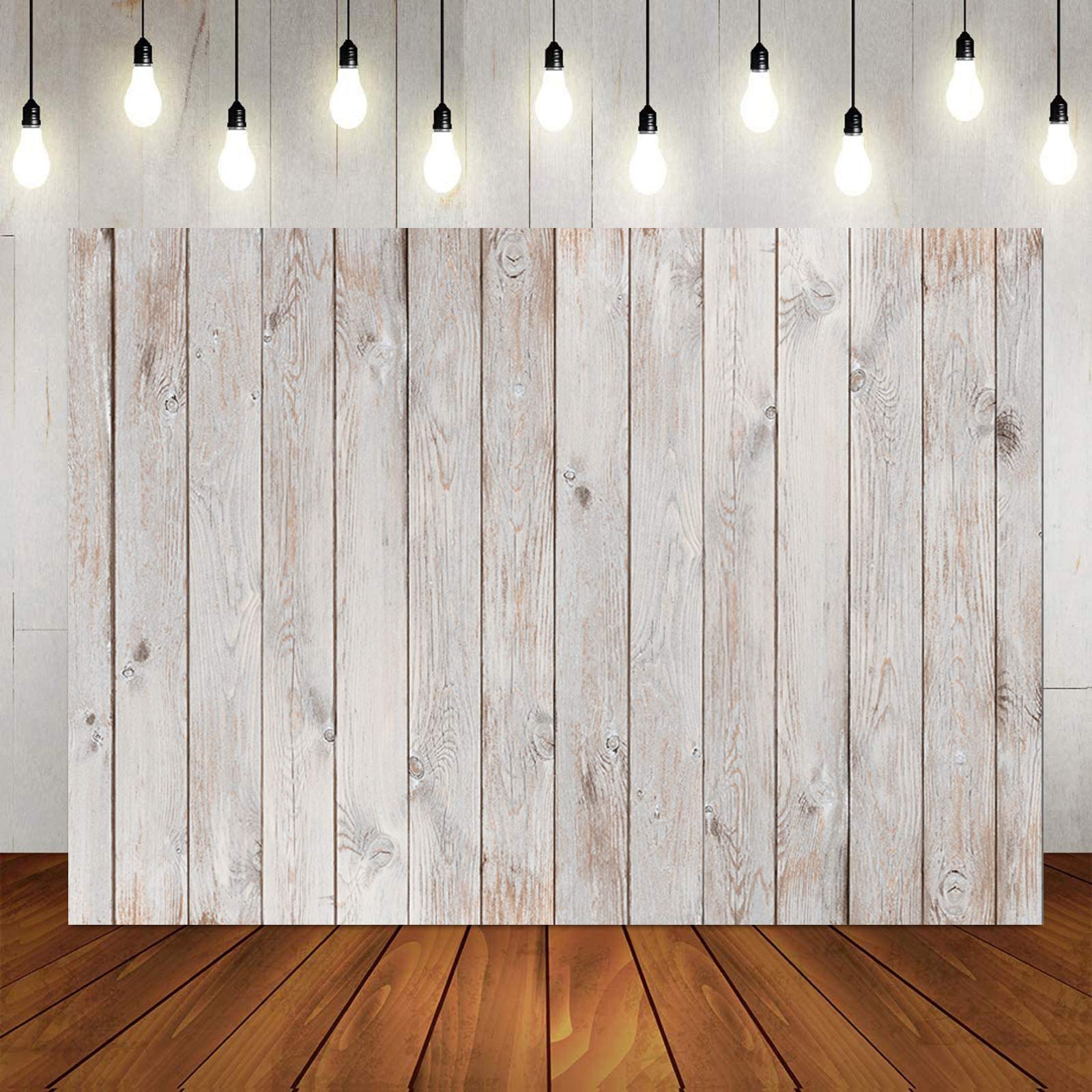 Ltlyh 7X5Ft Vinyl Gray Wood Backdrop For Photography Rustic Natural Wooden Floor Photo Background Newborn Baby Photoshoot Portra