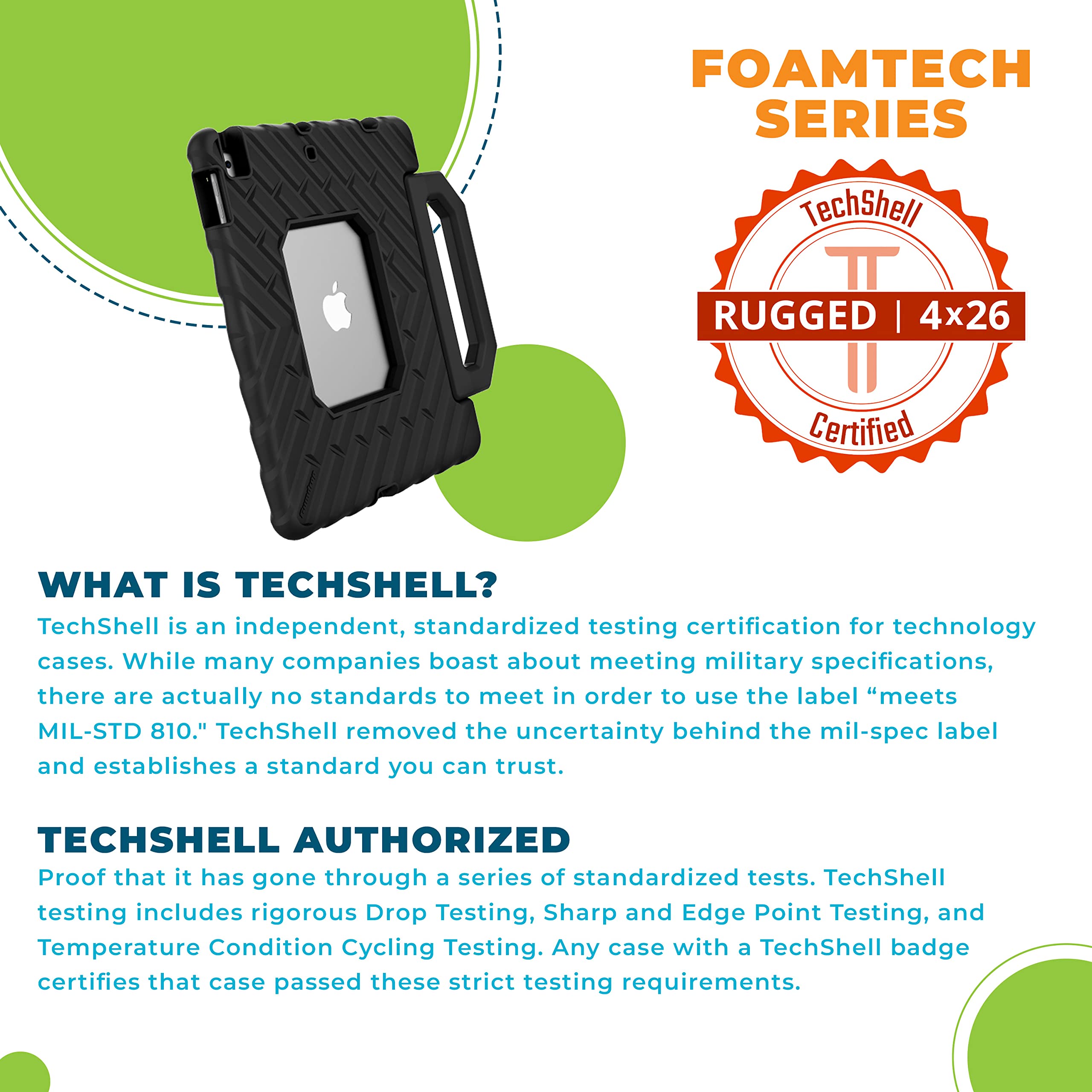 Gumdrop Foamtech Case Only Fits Apple Ipad 9Th | 8Th | 7Th Generation (10.2-Inch) Rugged Lightweight Shockproof & Drop Tested Fo