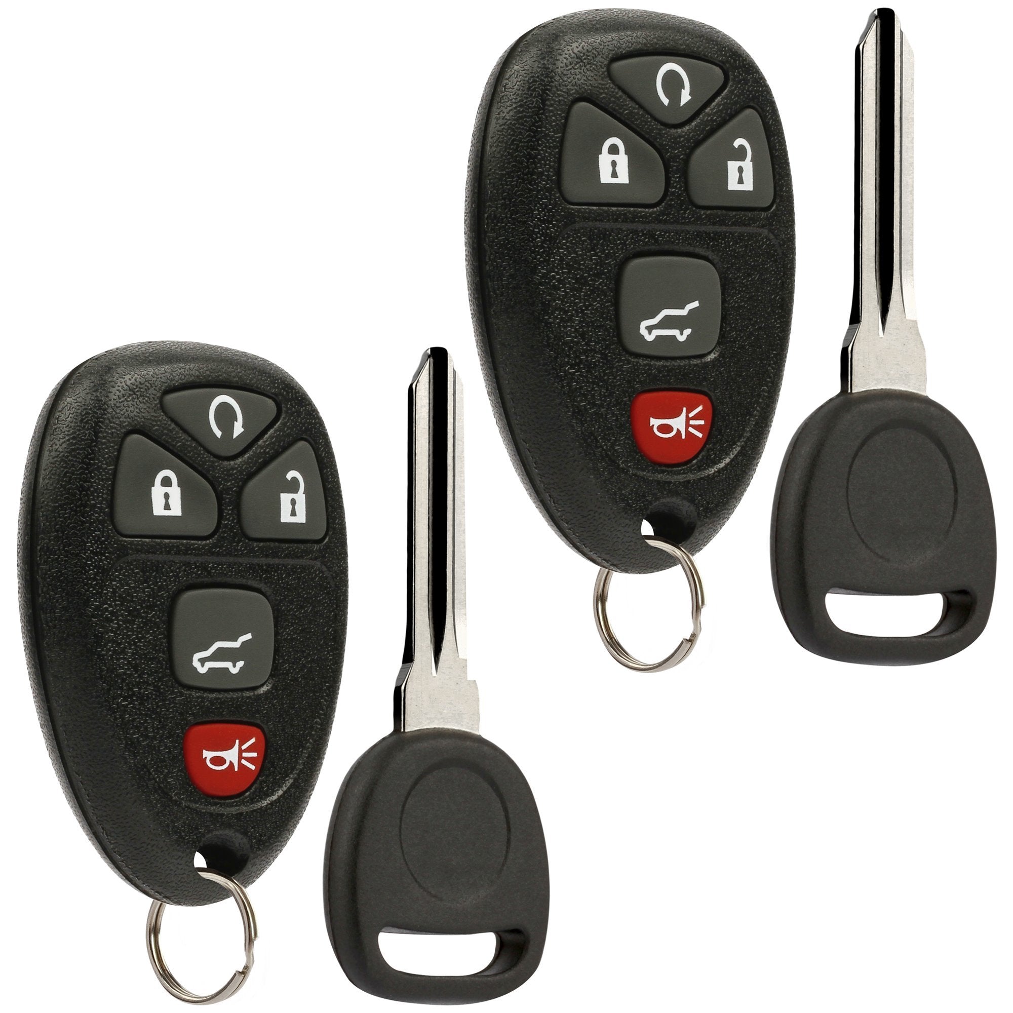 Key Fob Keyless Entry Remote with Ignition Key fits Chevy Suburban Tahoe Traverse/GMC Acadia Yukon/Cadillac Escalade SRX/Buick E
